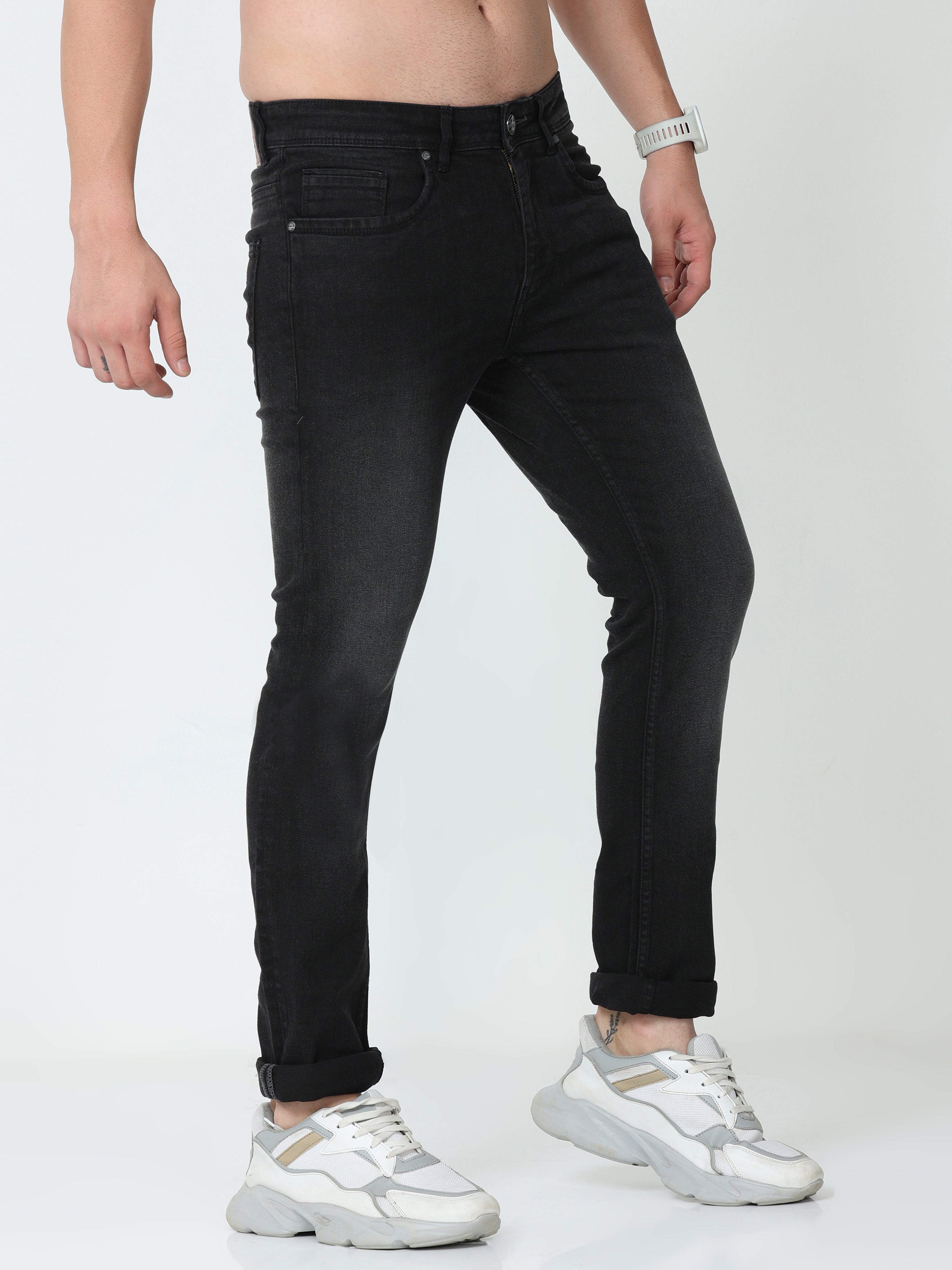 Gunmetal Men Slim-Fit Jeans