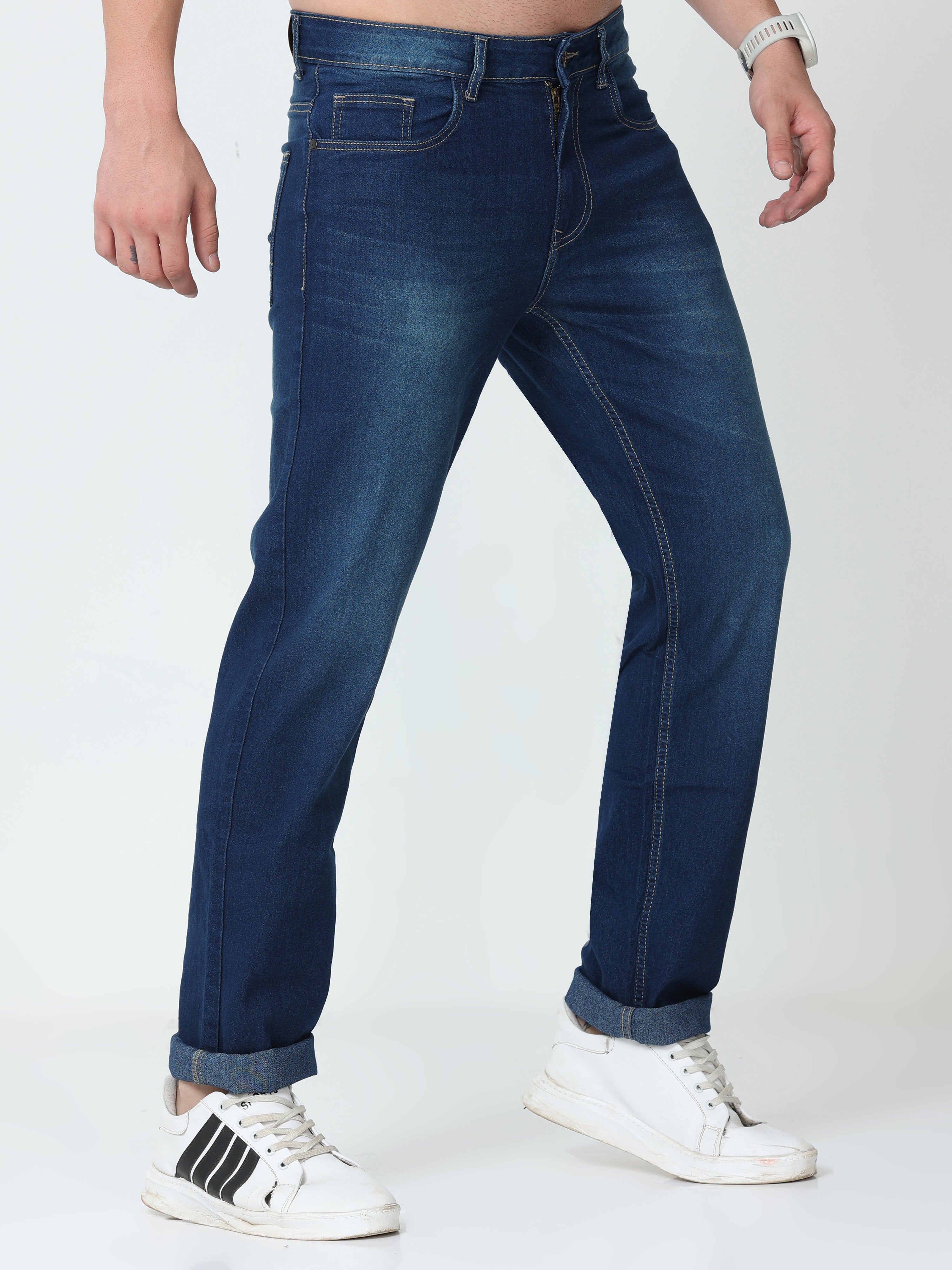 Tealish Blue Men Slim Regular Fit Jeans