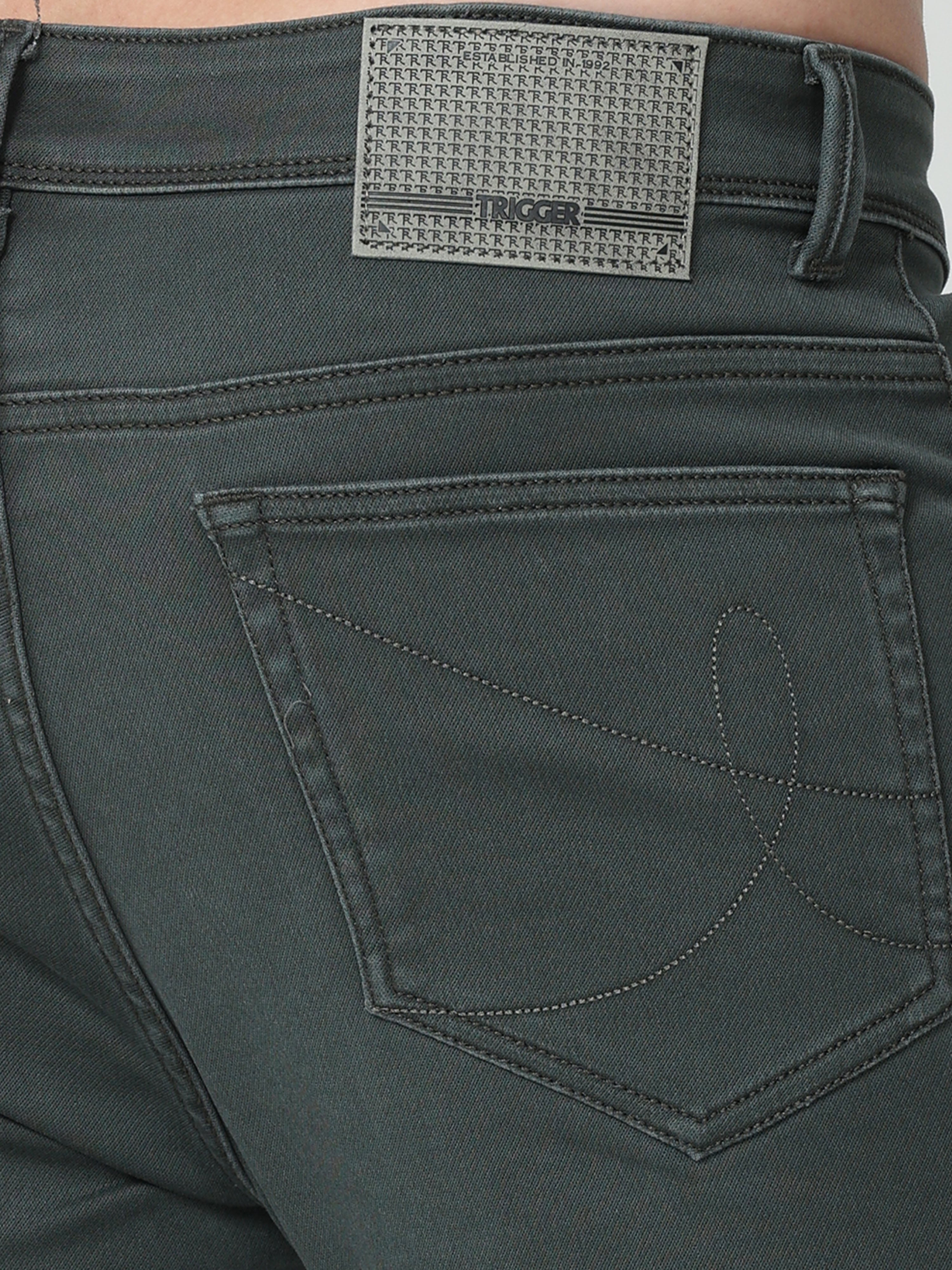 Men Slim Fit Enzyme Military Jeans