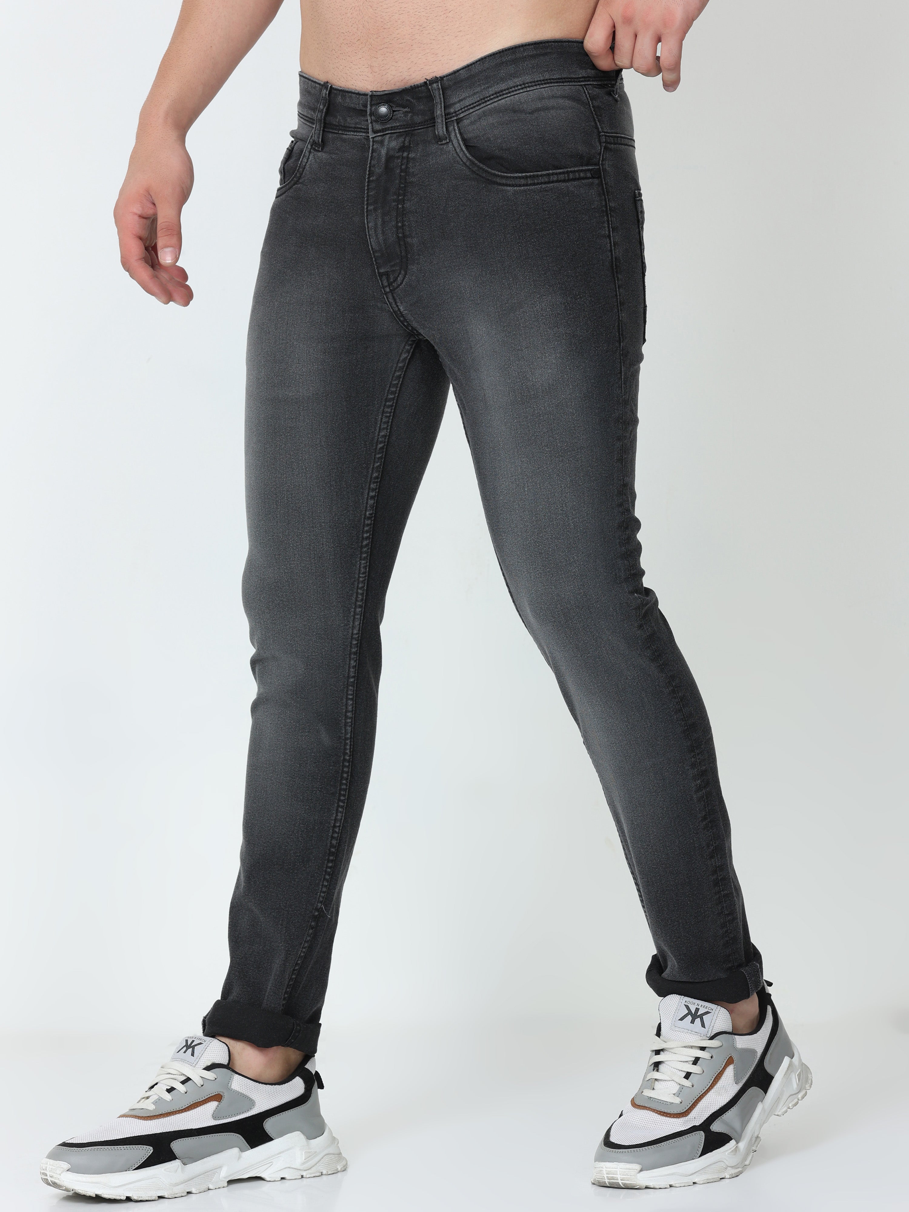 Carbon Grey Men Skinny Fit Jeans