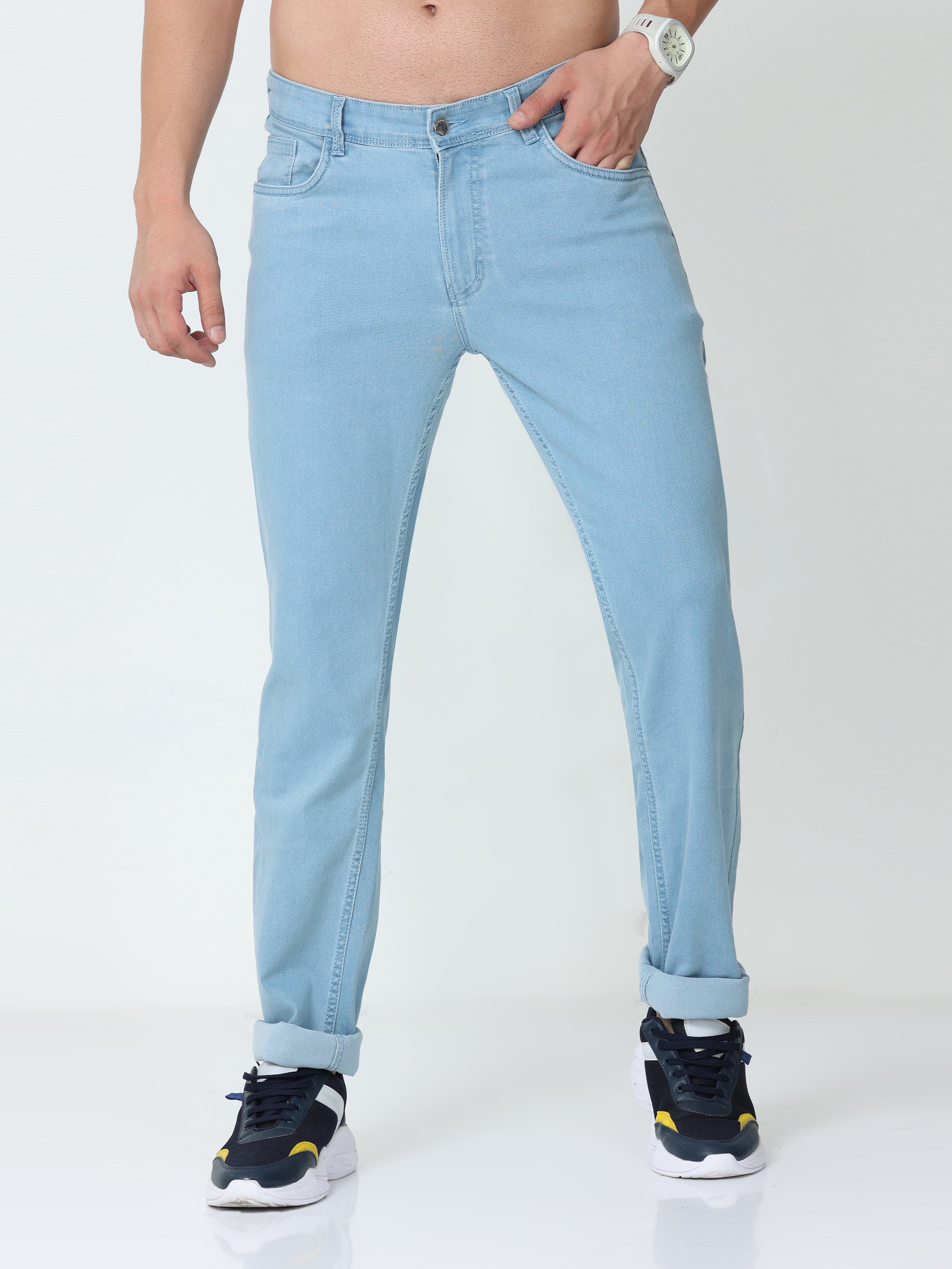 Blue Hosta Men Slim Regular Fit Jeans