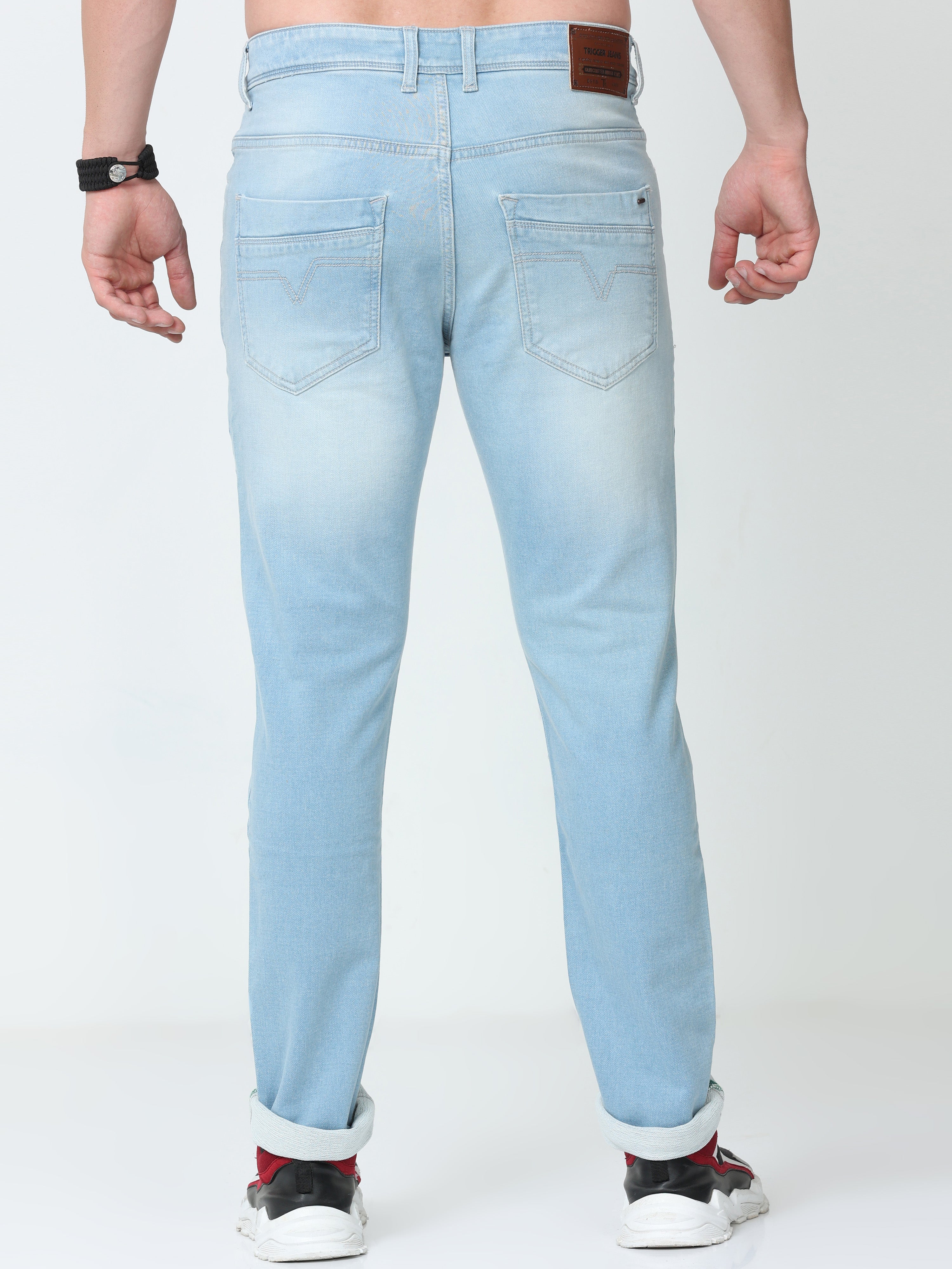 Pale Blue Men Slim Fit Jeans