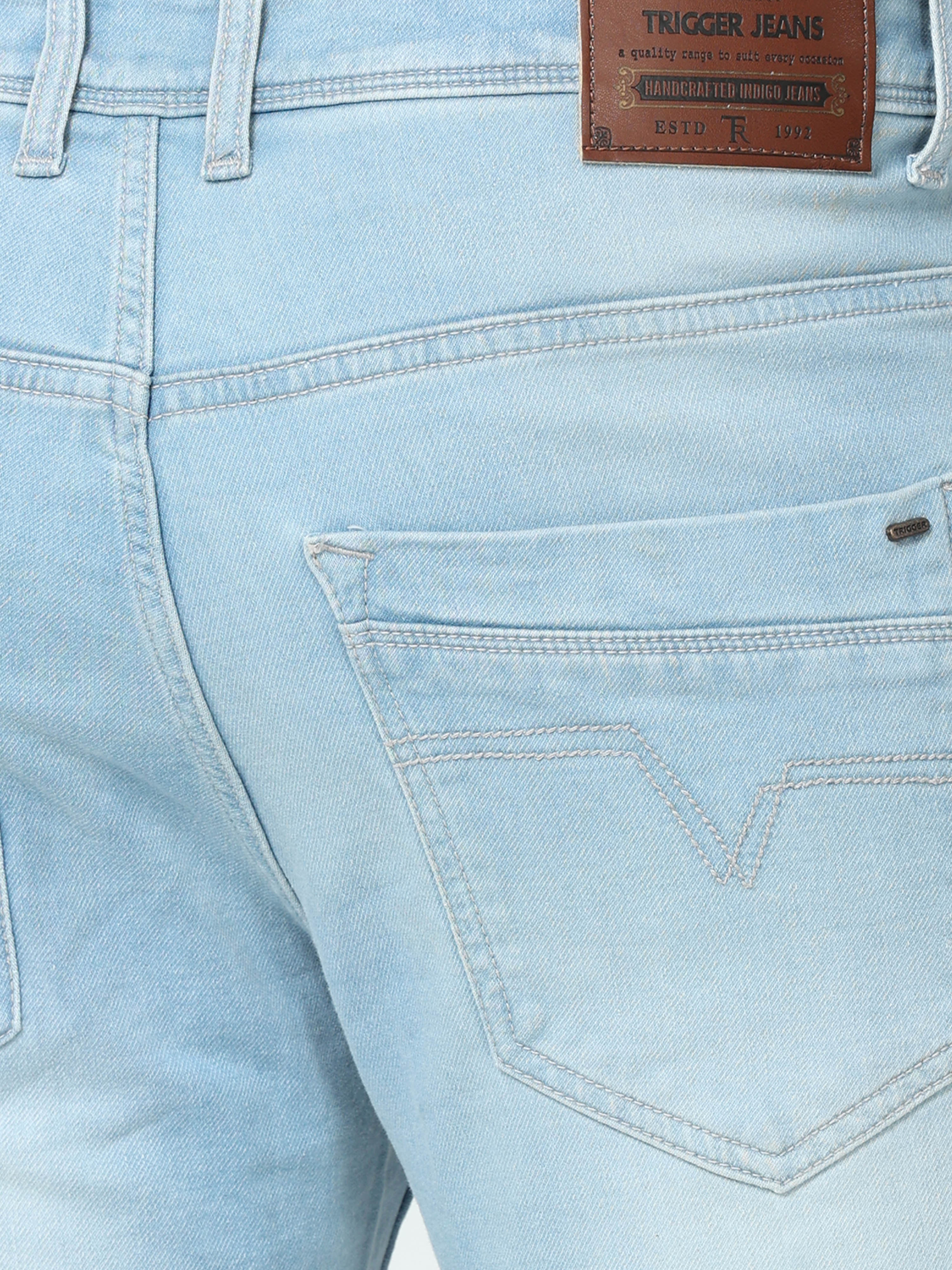 Pale Blue Men Slim Fit Jeans