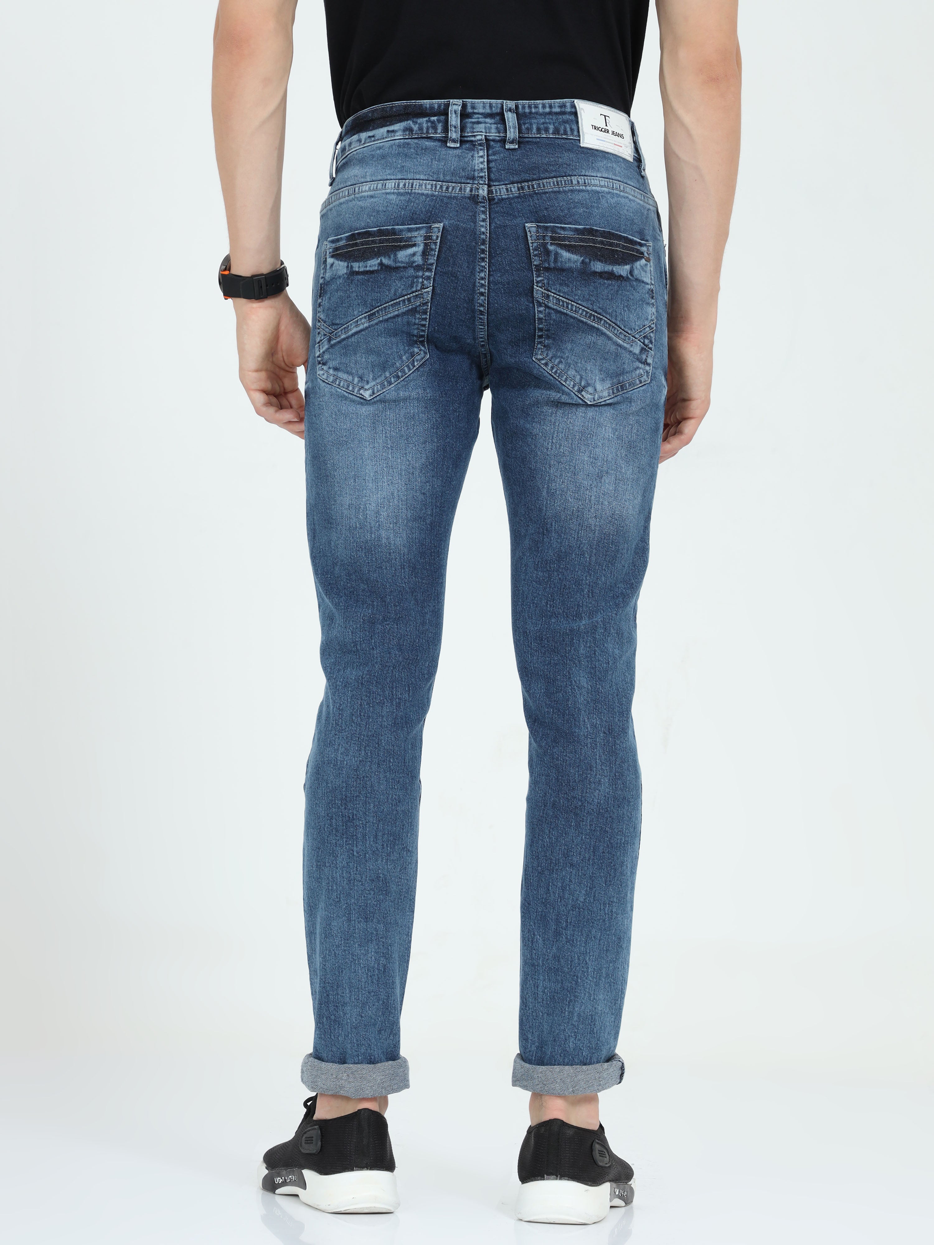 Men Slim Fit Blue Jeans