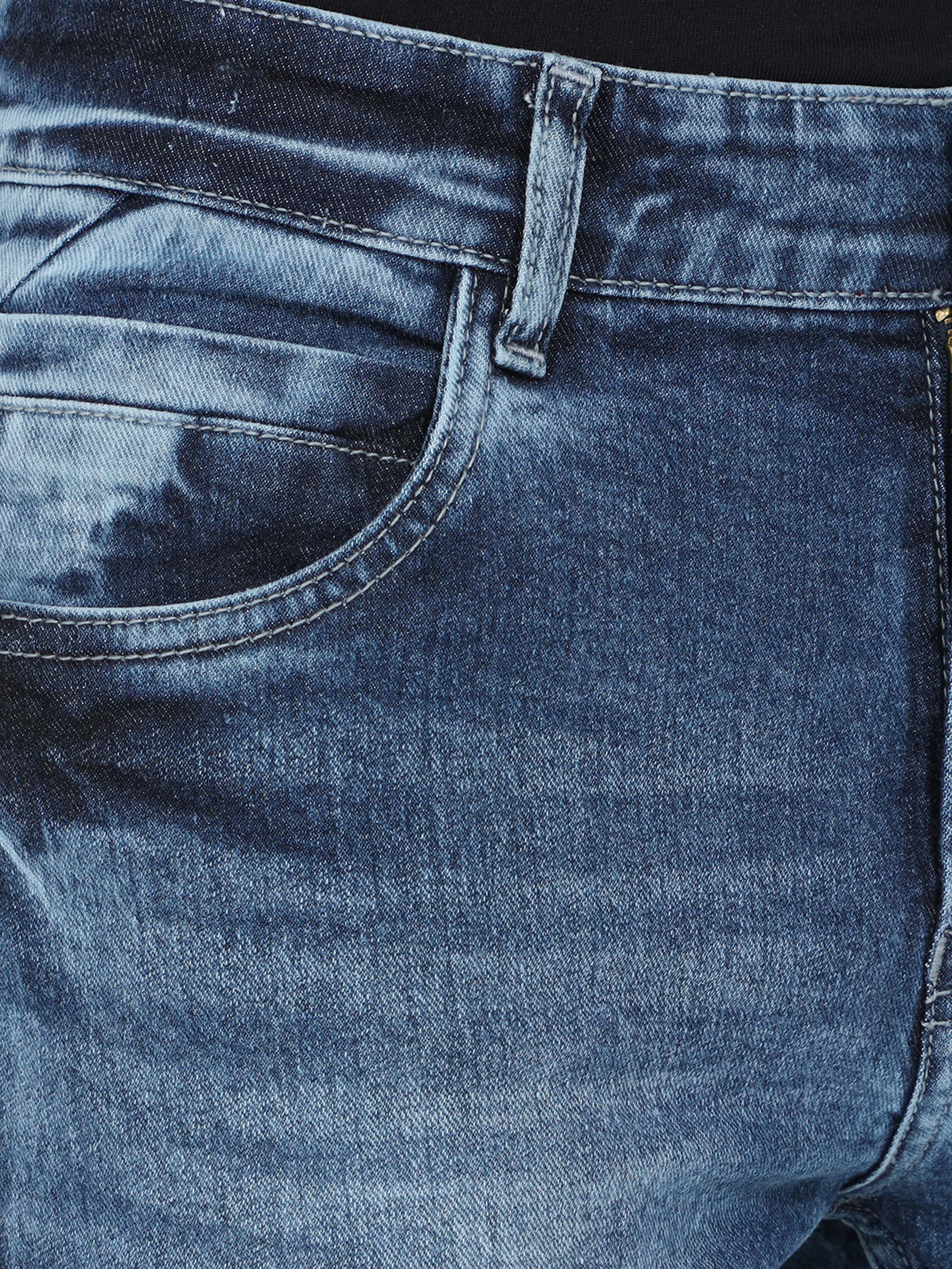 Men Slim Fit Blue Jeans
