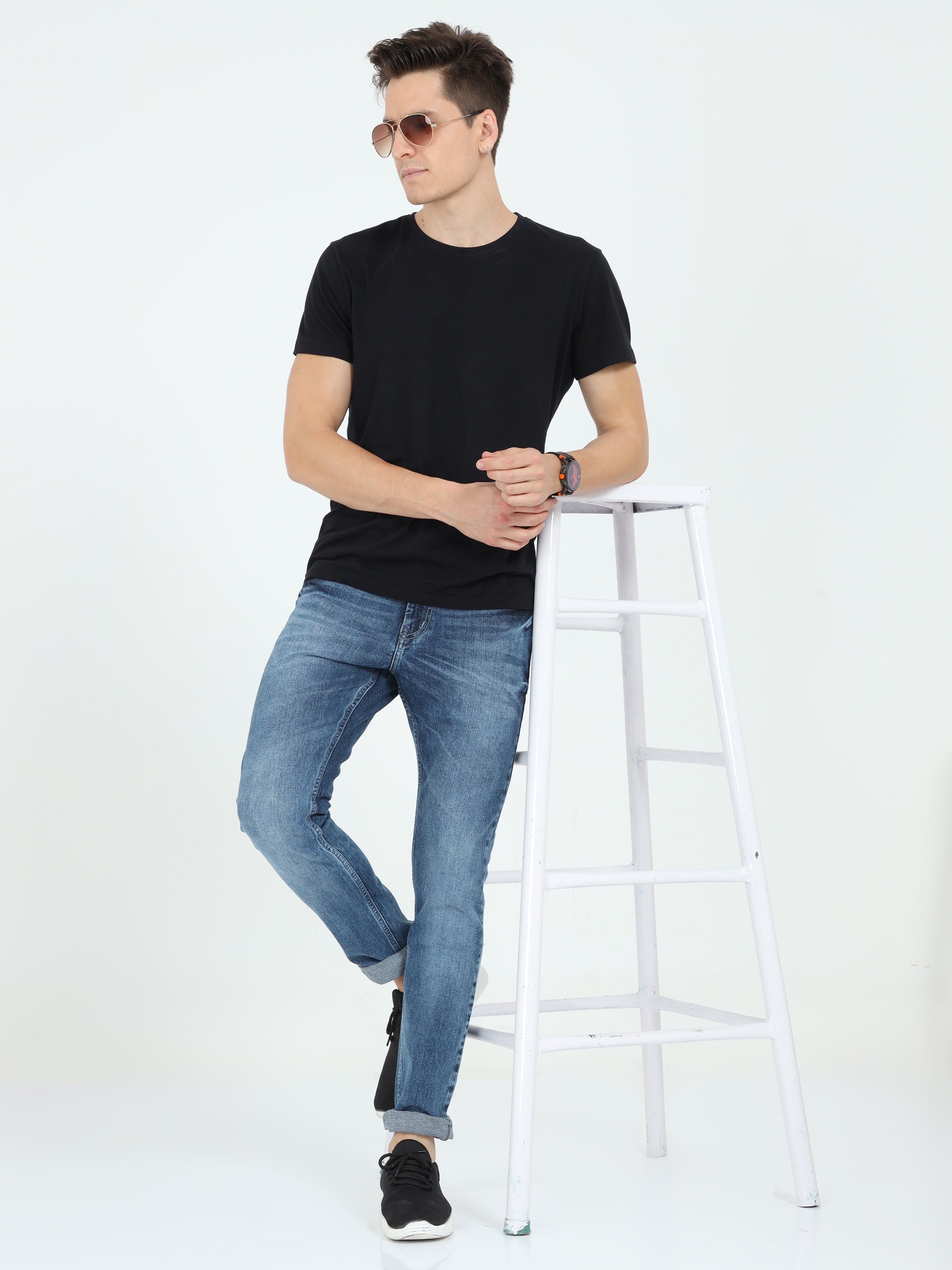 Men Slim Fit Blue Jeans