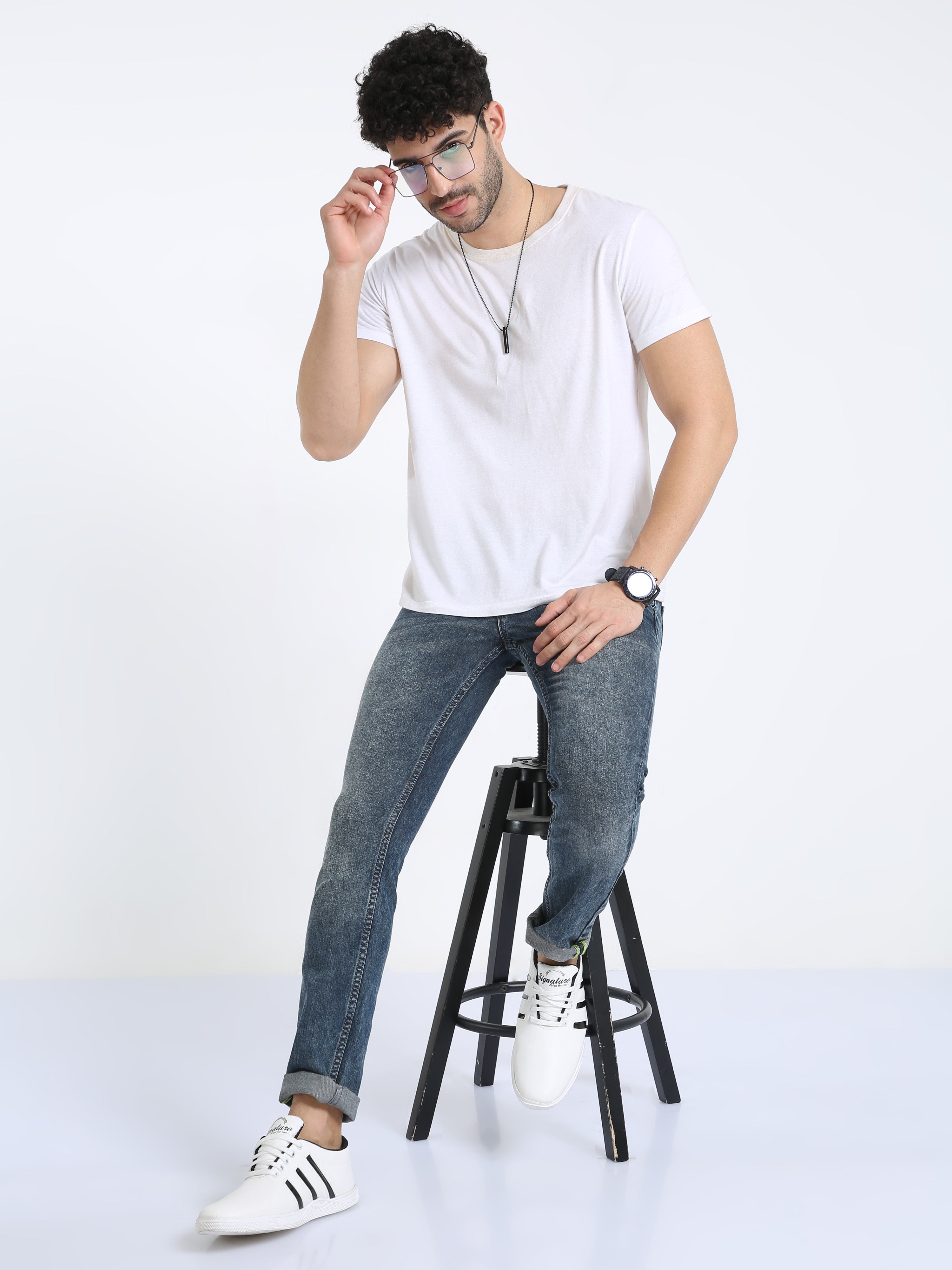 Fossil Grey Men Slim-Fit Jeans