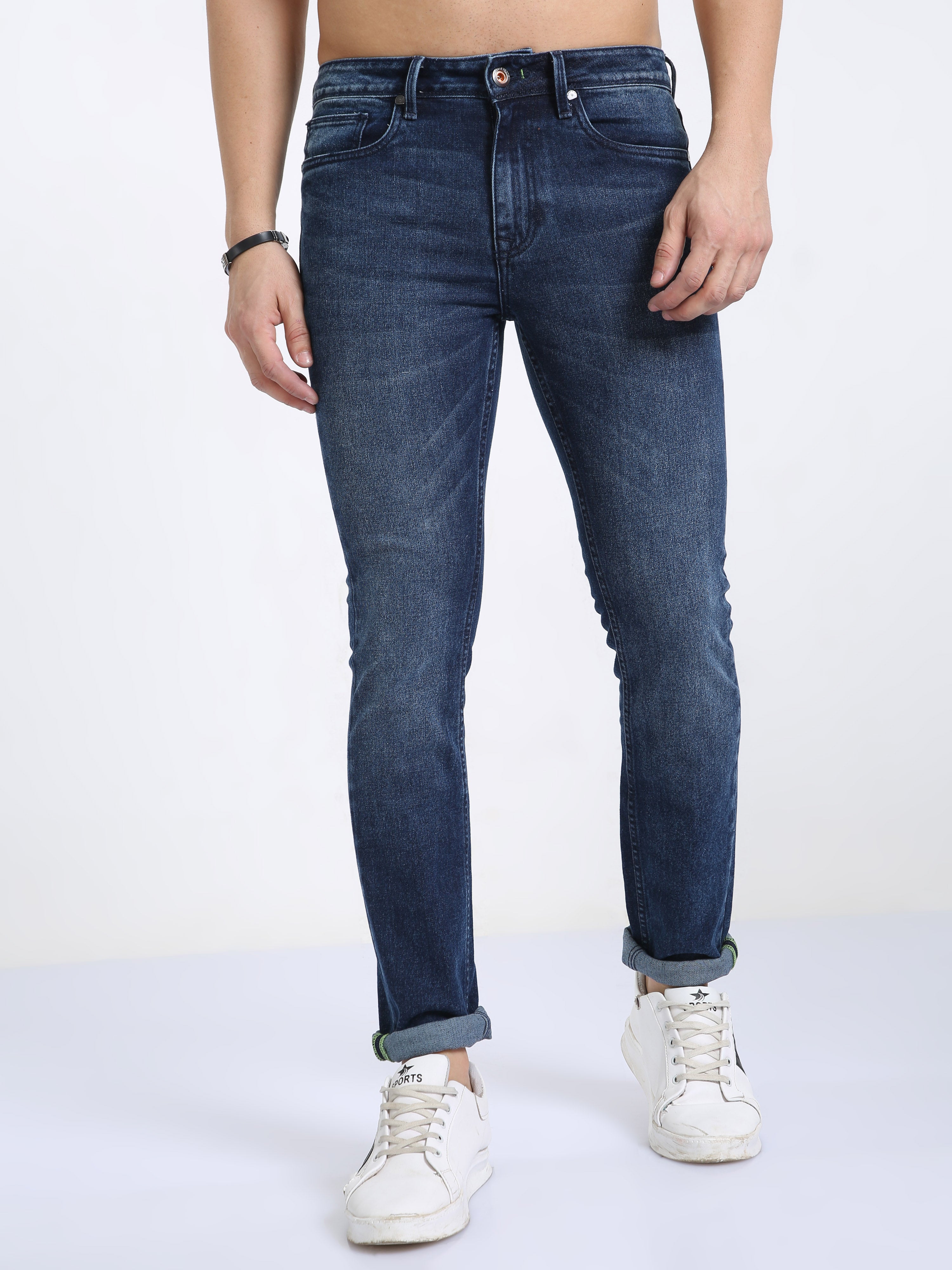 Aegean Blue Men Slim-Fit Jeans