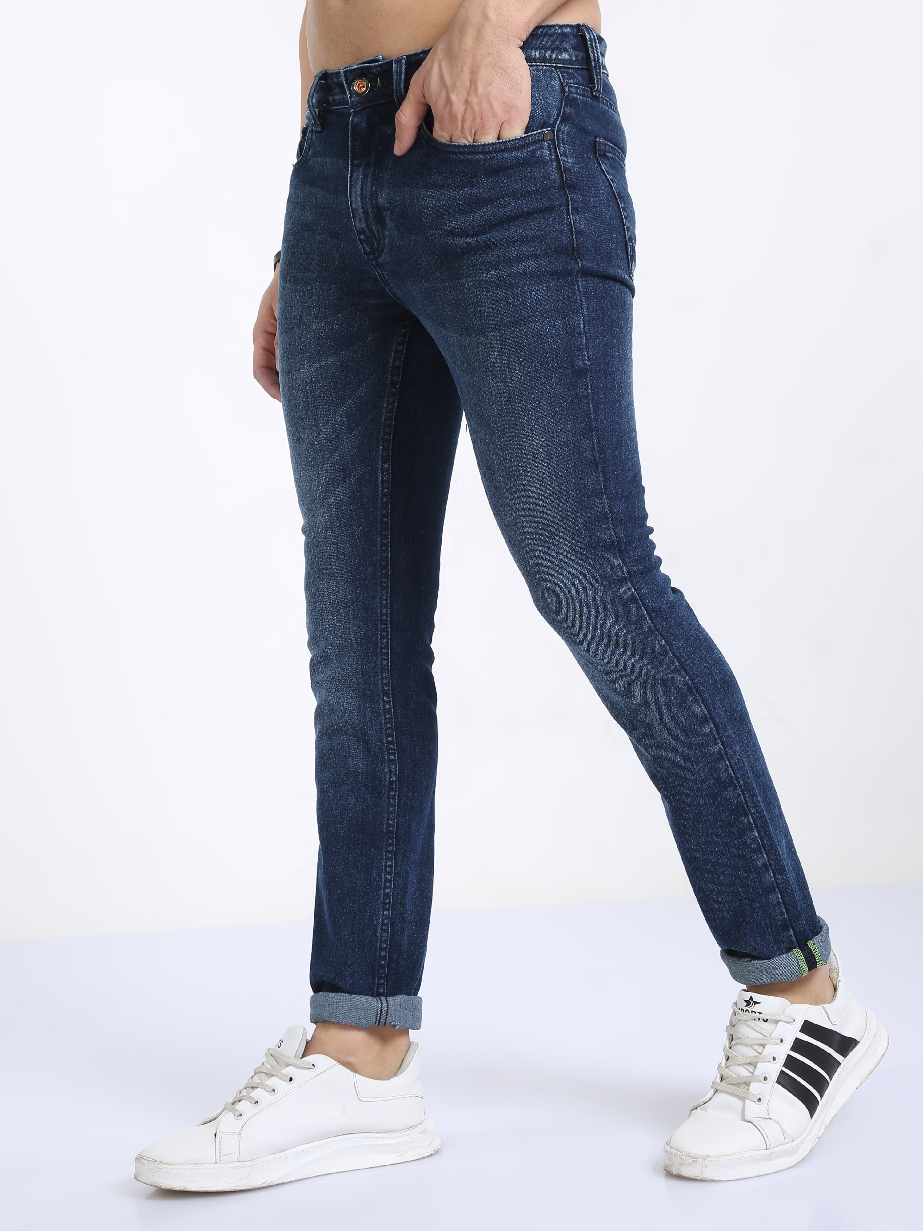 Aegean Blue Men Slim-Fit Jeans