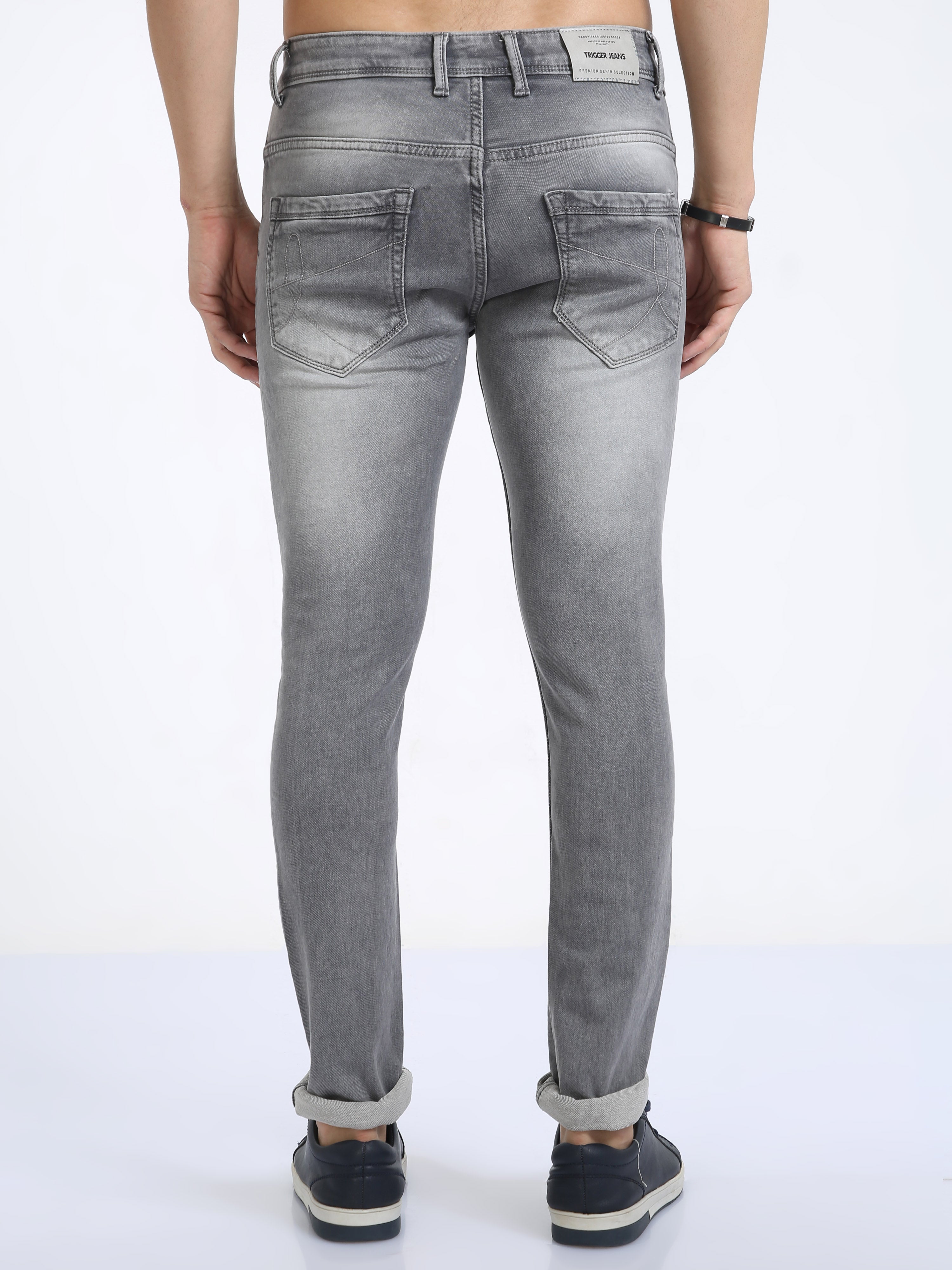 Pewter Grey Men Skinny-Fit Jeans