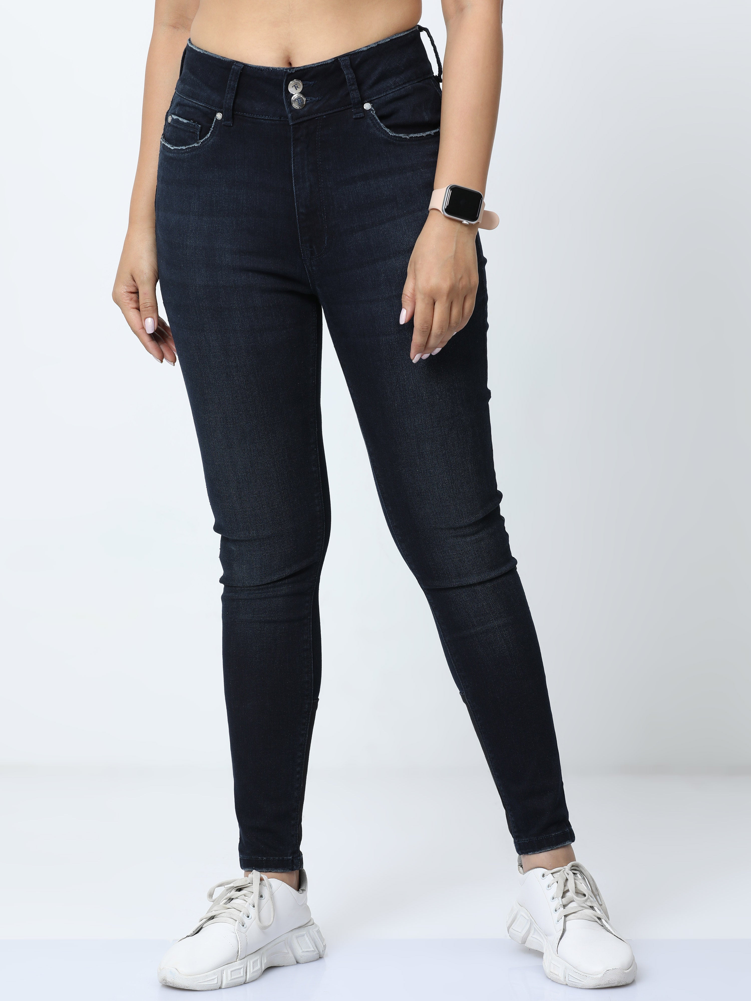 Oxford Blue  Heavy Enzyme  womens slim fit jeans