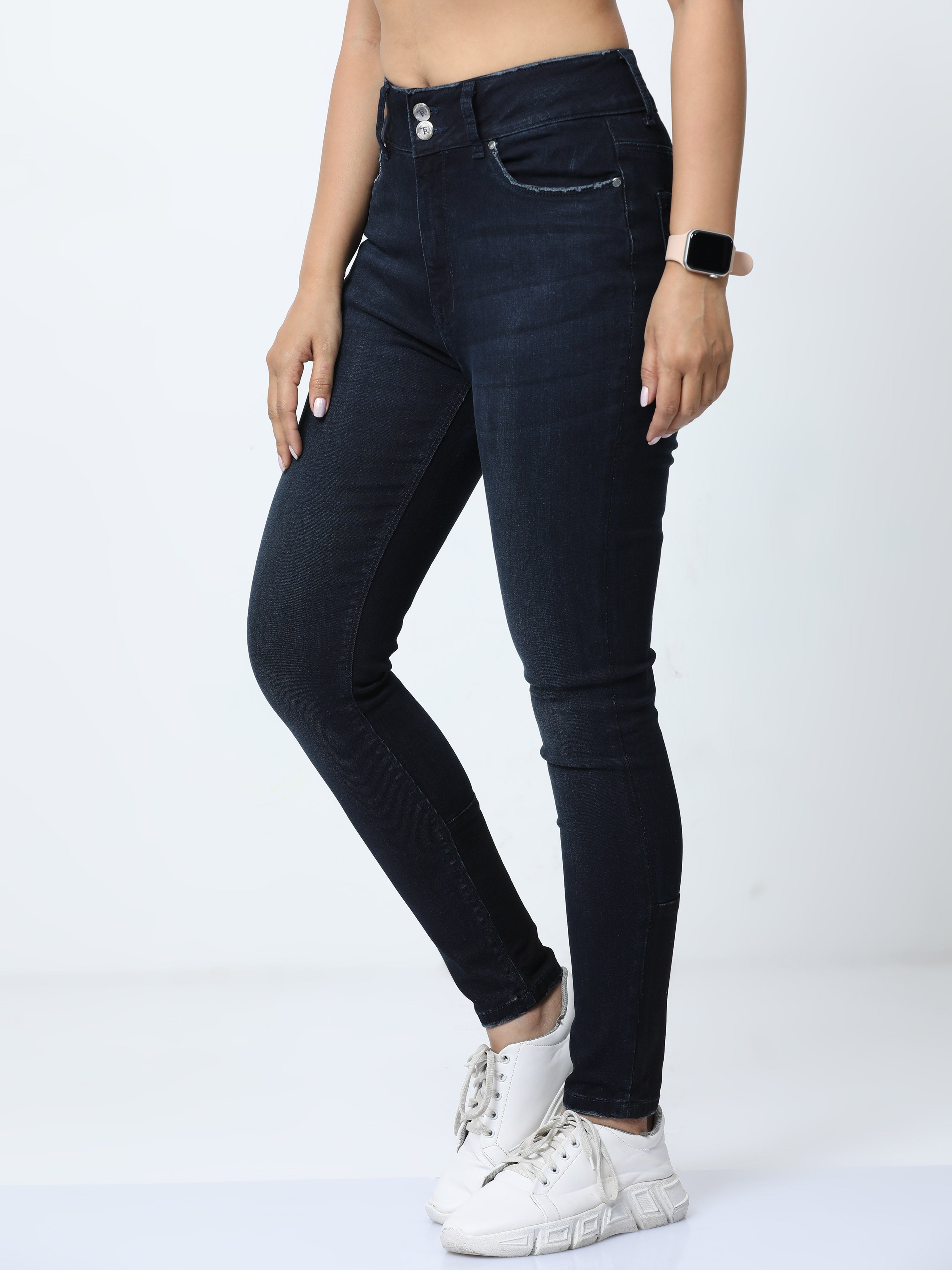 Oxford Blue  Heavy Enzyme  womens slim fit jeans