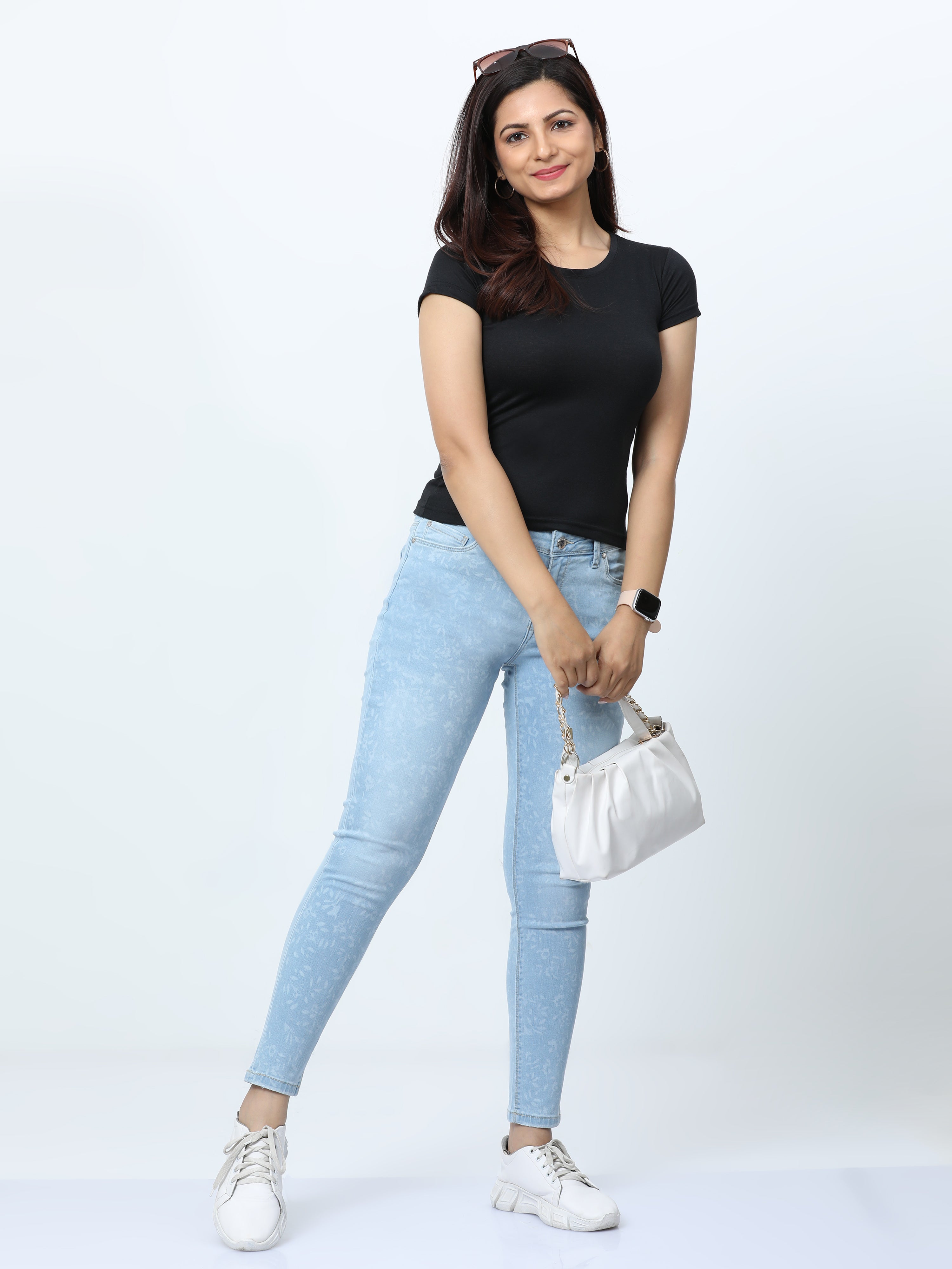 Pantone mild bleach womens slim fit jeans