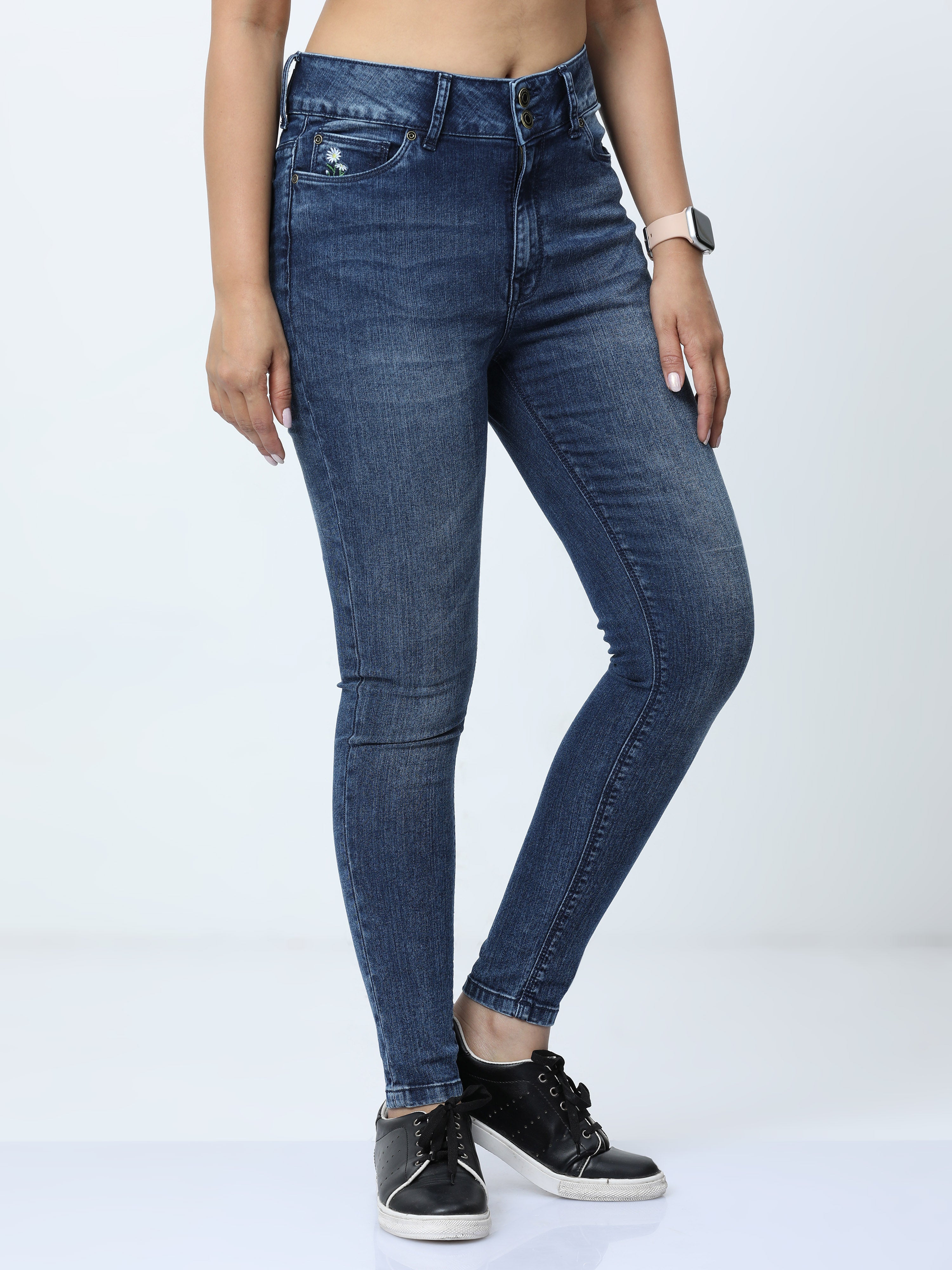 Indico Acid wash  womens skinny fit jeans