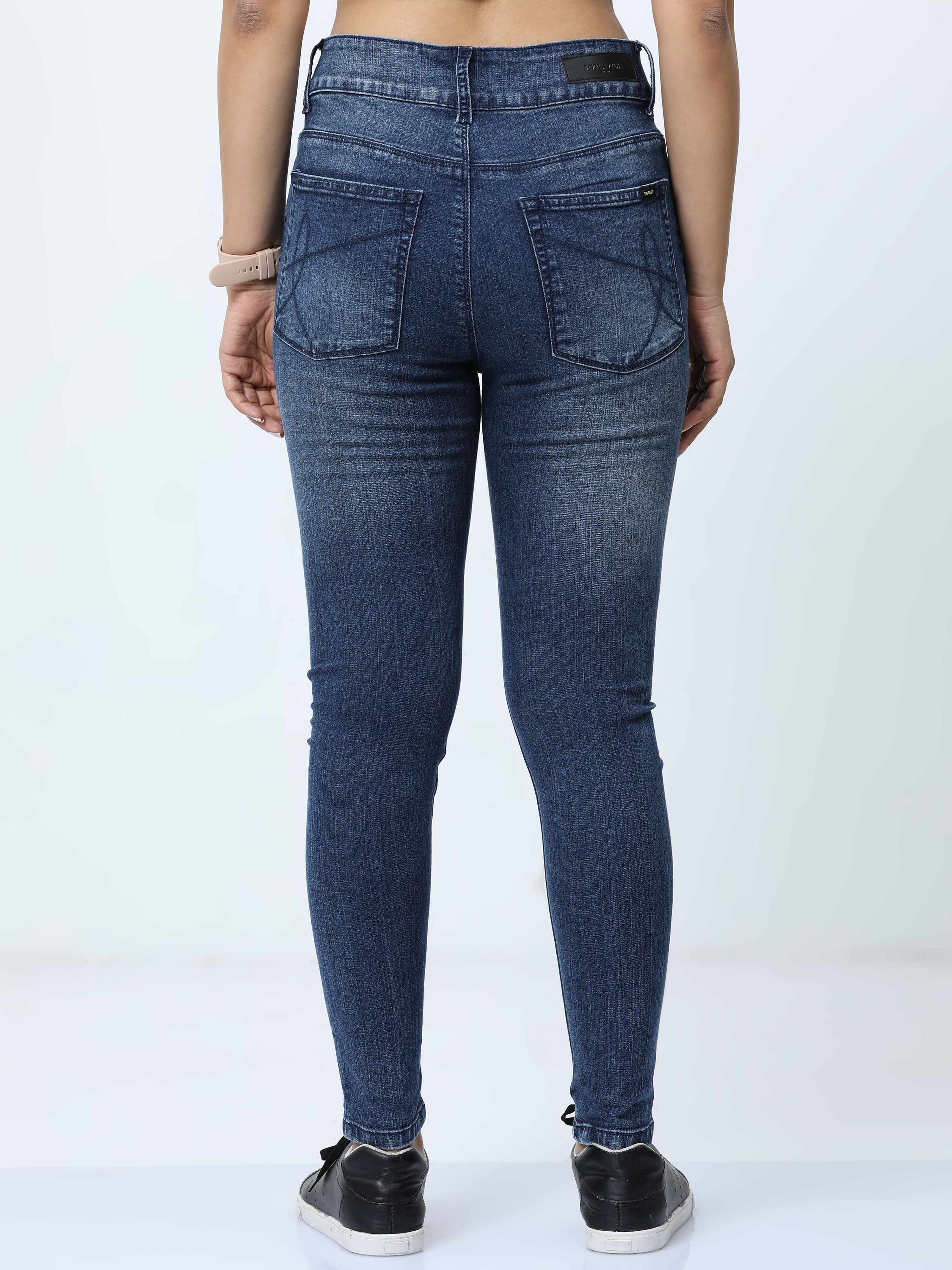 Indico Acid wash  womens skinny fit jeans