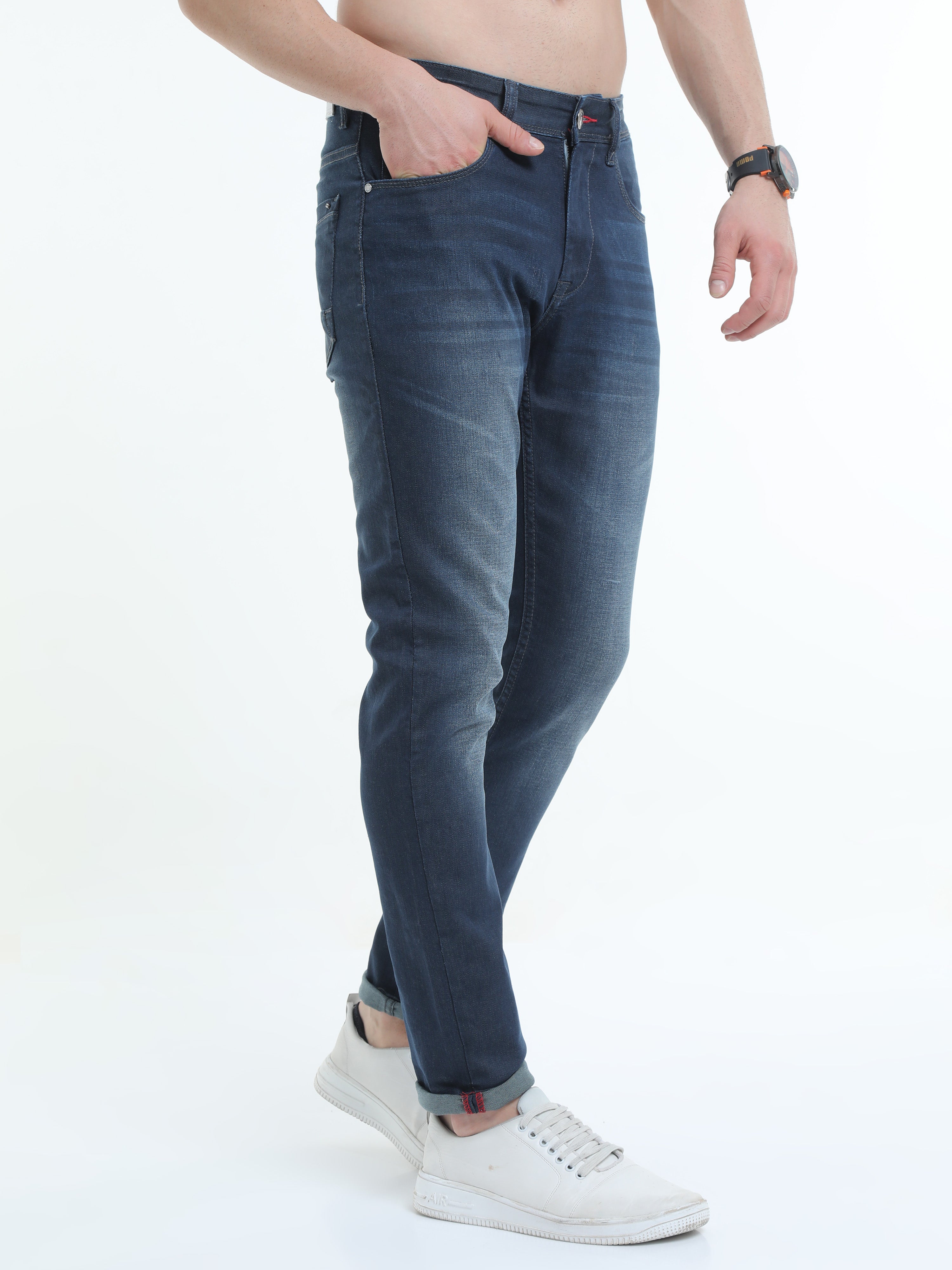 Men Slim Fit Jeans Blue
