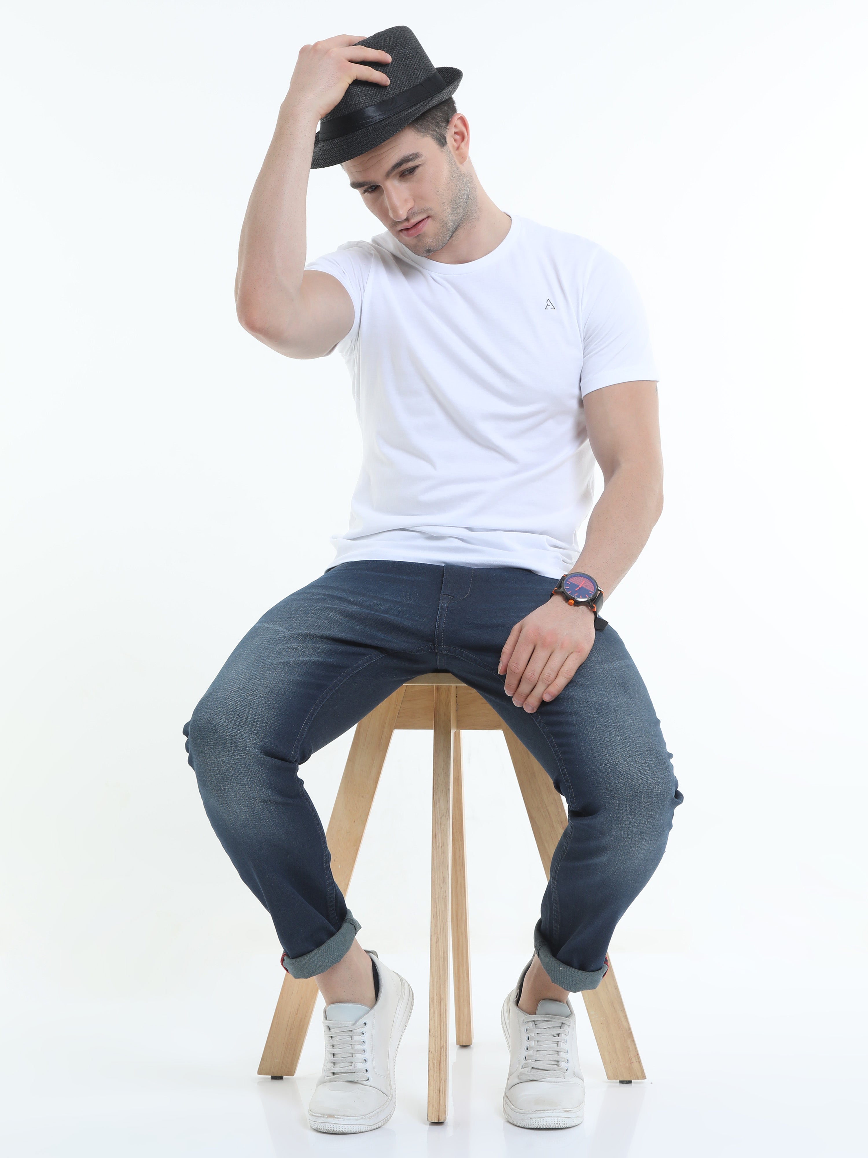 Men Slim Fit Jeans Blue