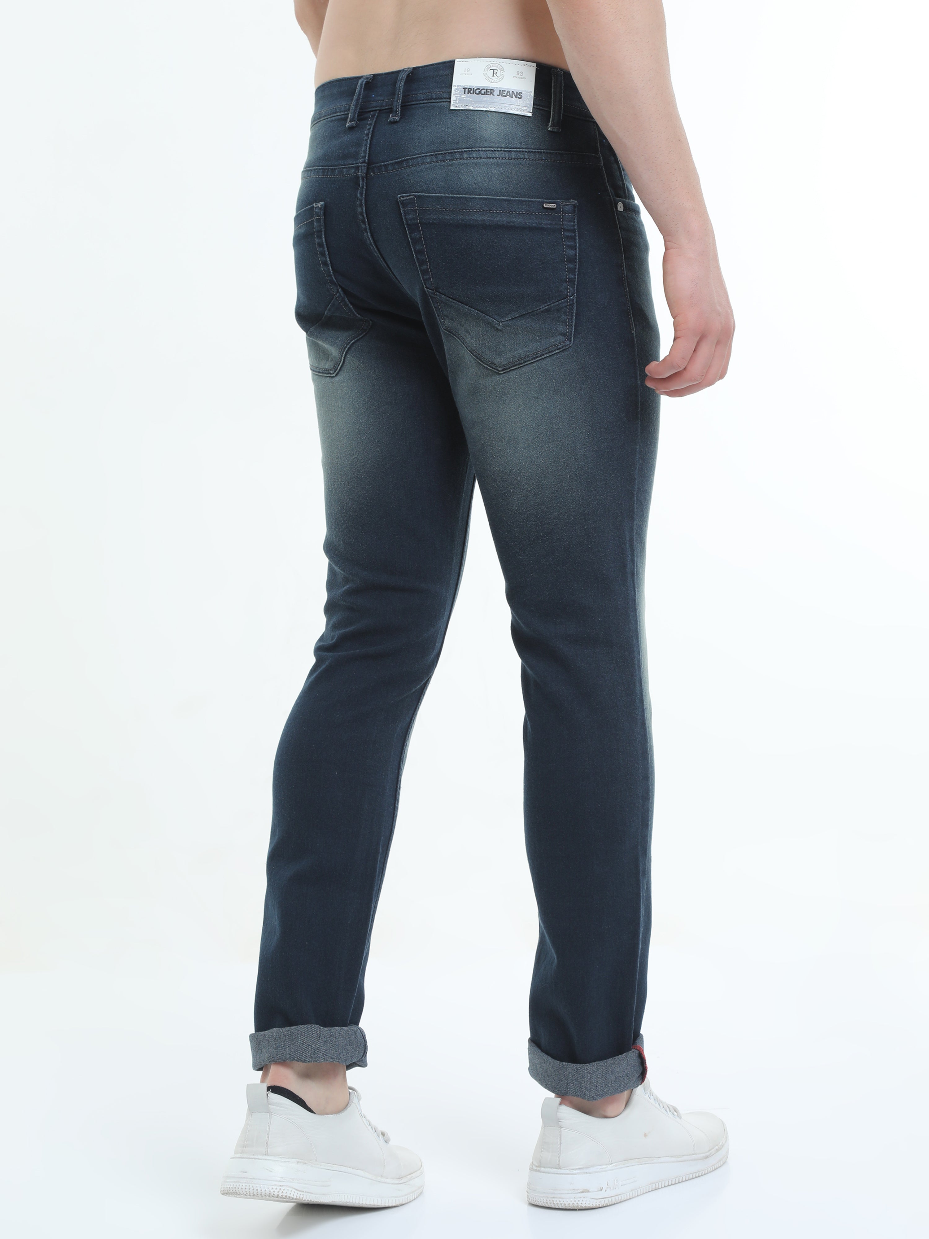 Men Slim Fit Blue Jeans