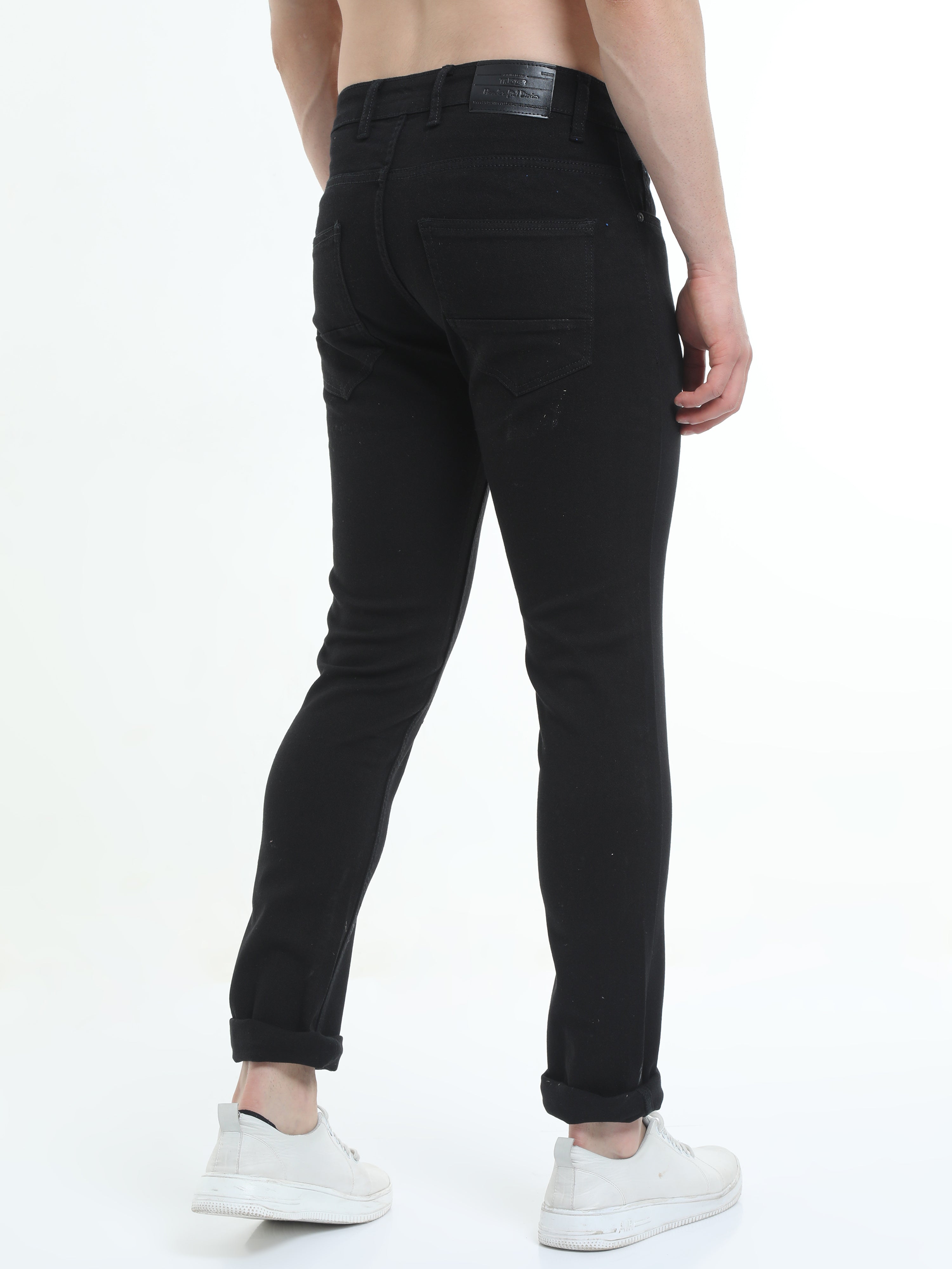 Trigger Onix Black Men Regular Slim-Fit Jeans