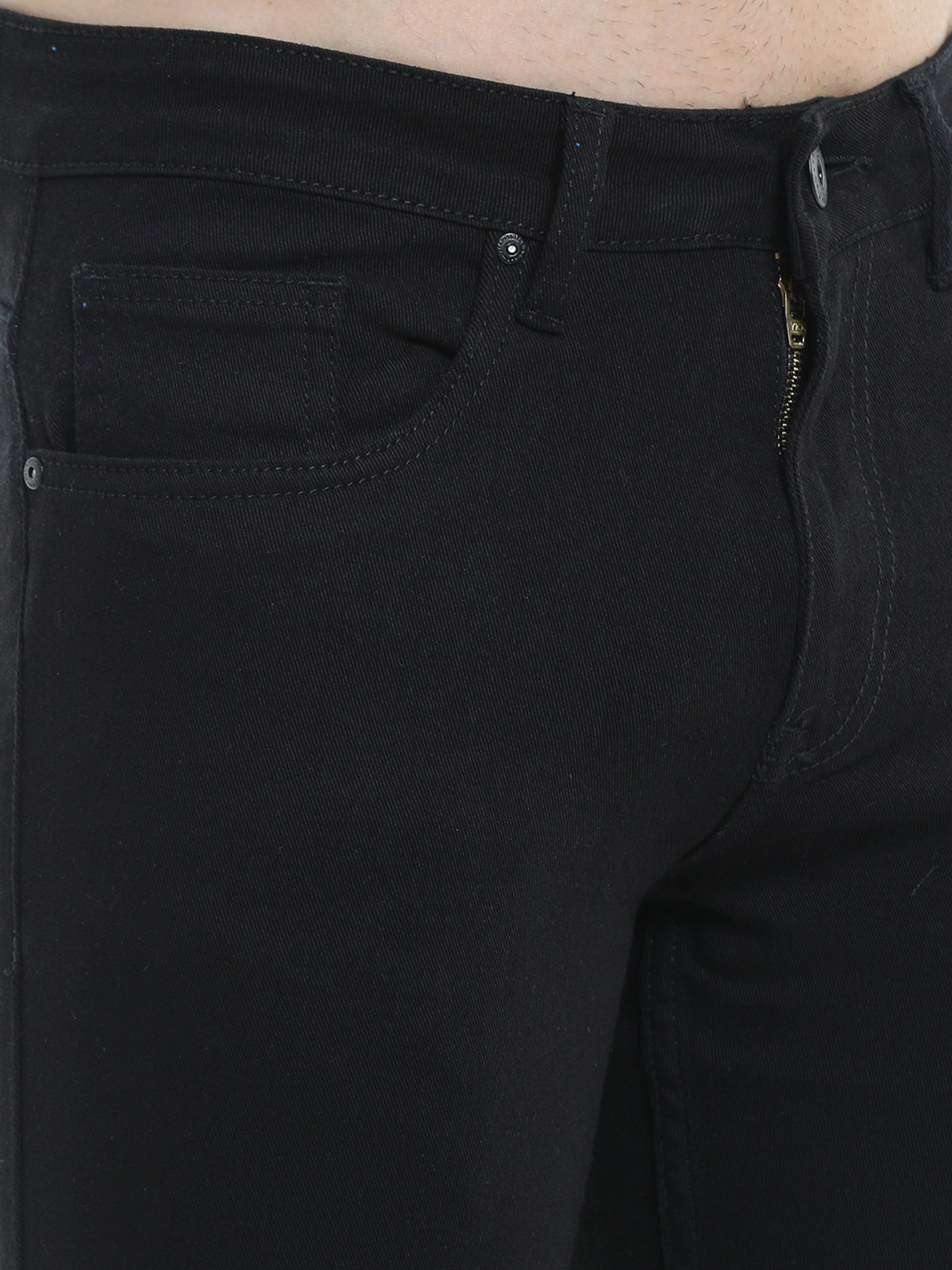 Trigger Onix Black Men Regular Slim-Fit Jeans