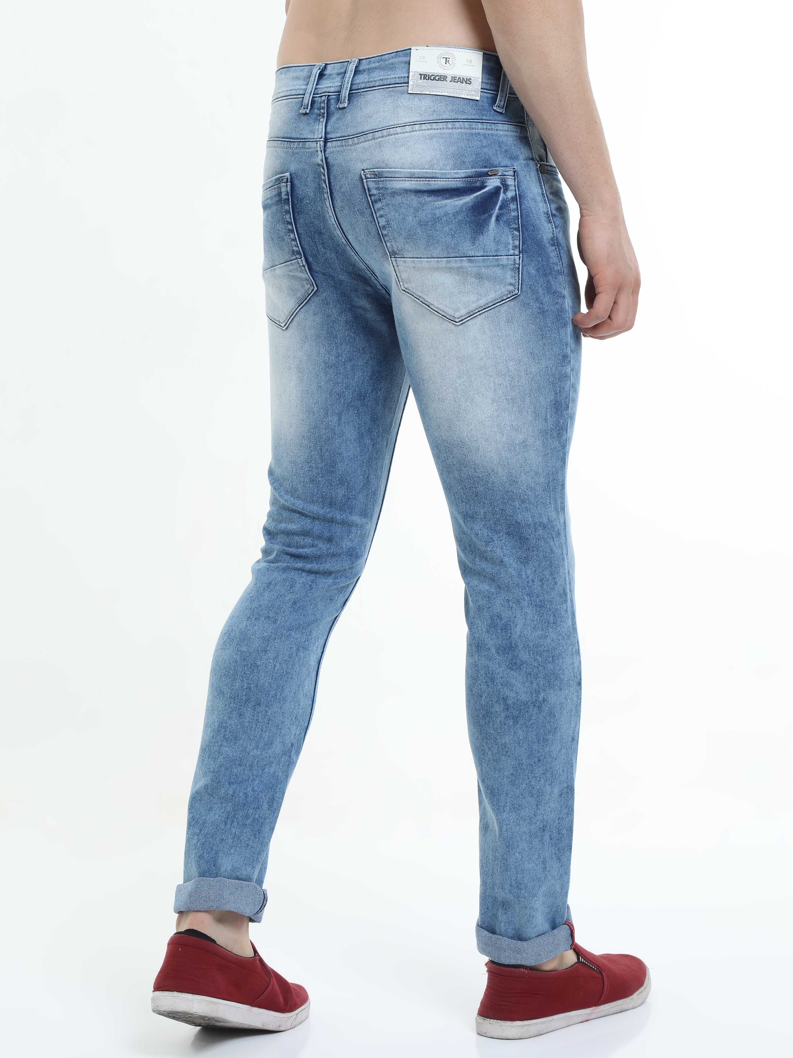 Men Slim-Fit Jeans-Blue