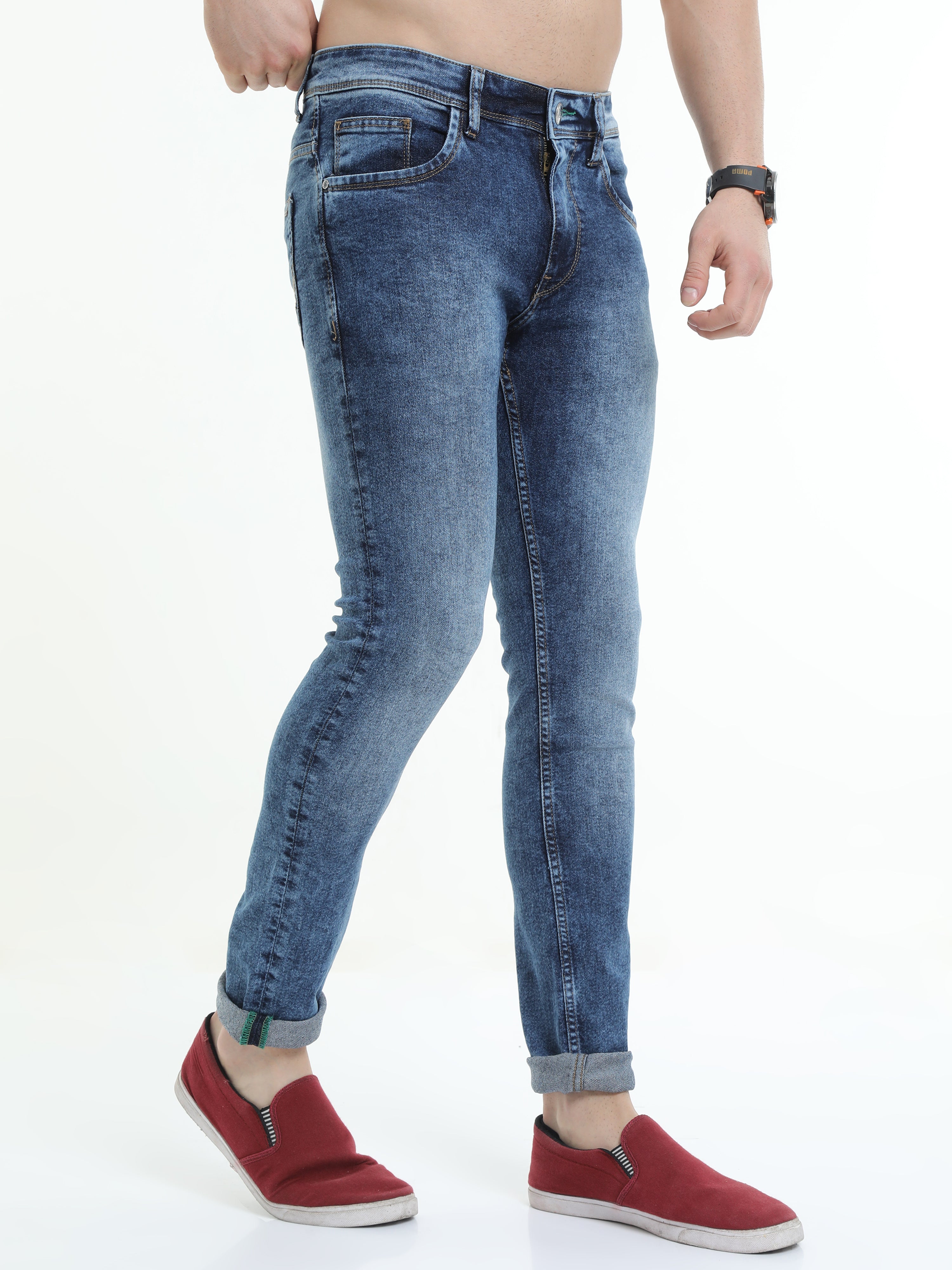 Men Skinny Fit Jeans Blue