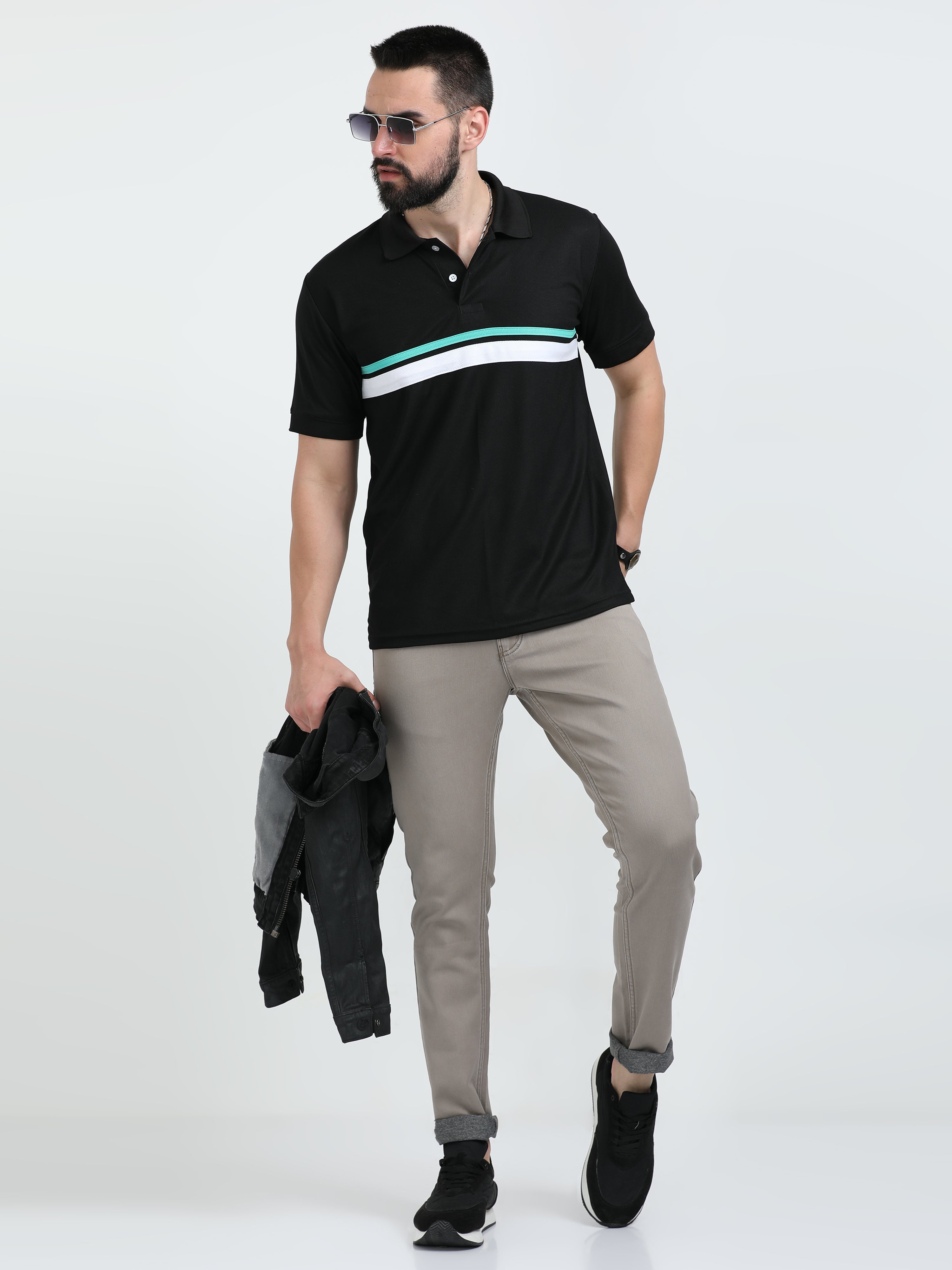 Men Slim-Fit Jeans-Chocolate