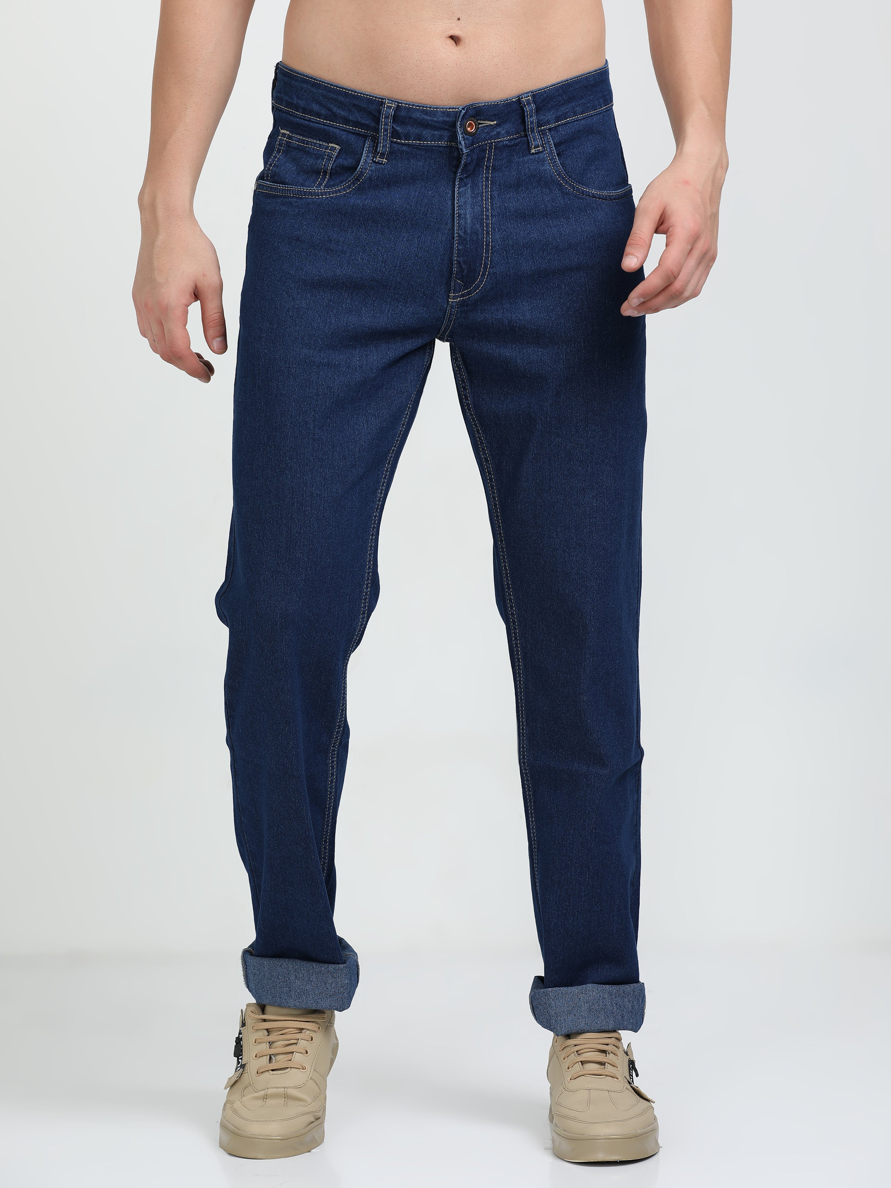 Dodger Blue Men's Slim Regular-Fit Jeans