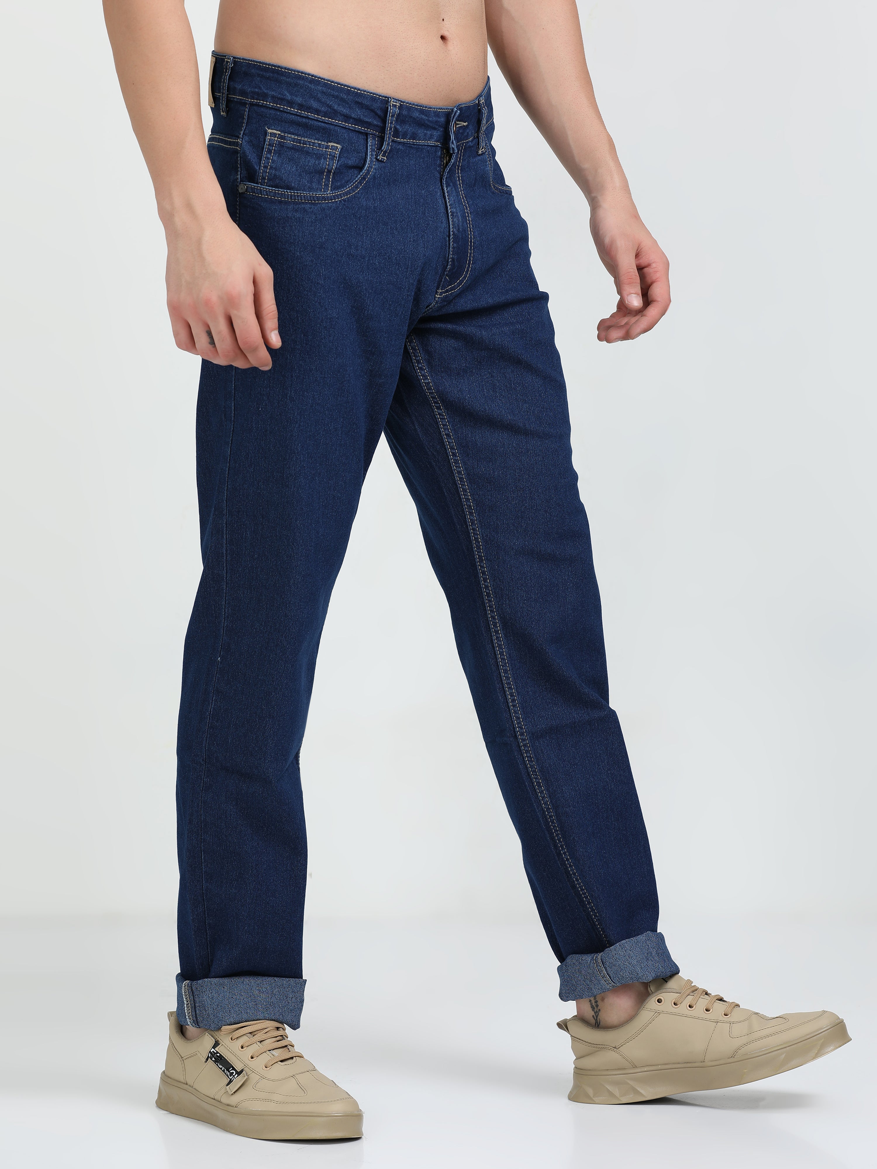 Dodger Blue Men's Slim Regular-Fit Jeans