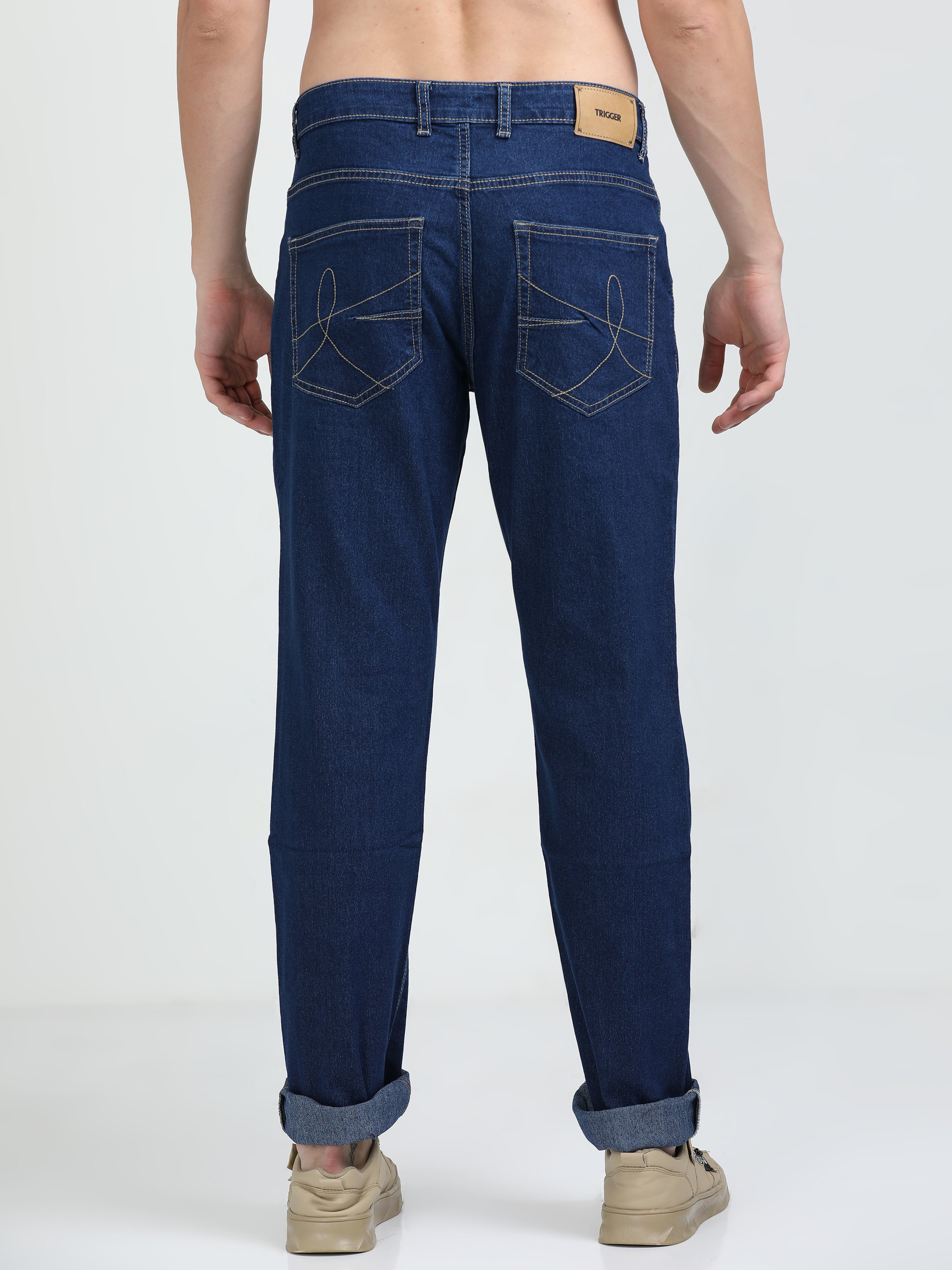 Dodger Blue Men's Slim Regular-Fit Jeans