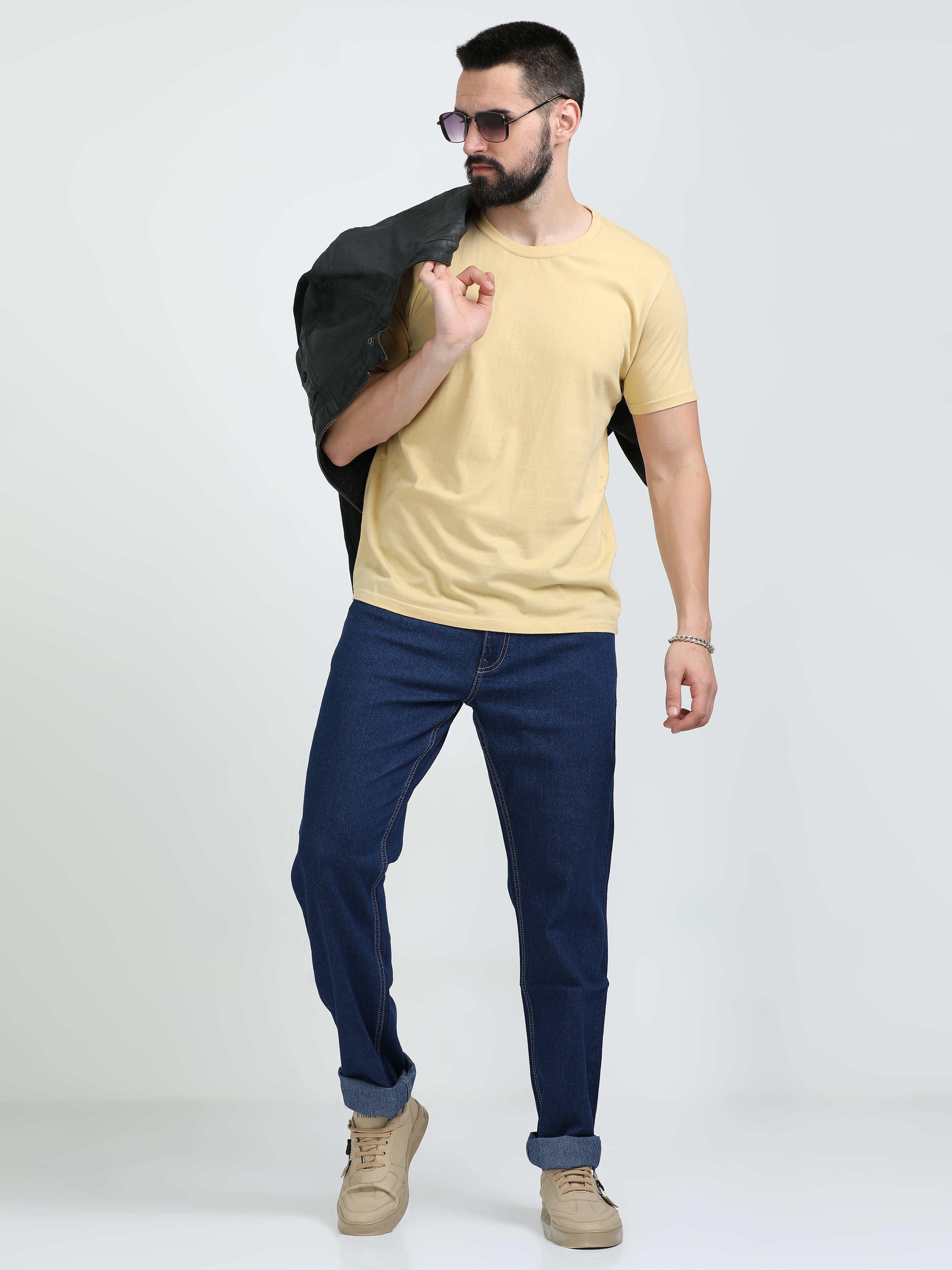 Dodger Blue Men's Slim Regular-Fit Jeans
