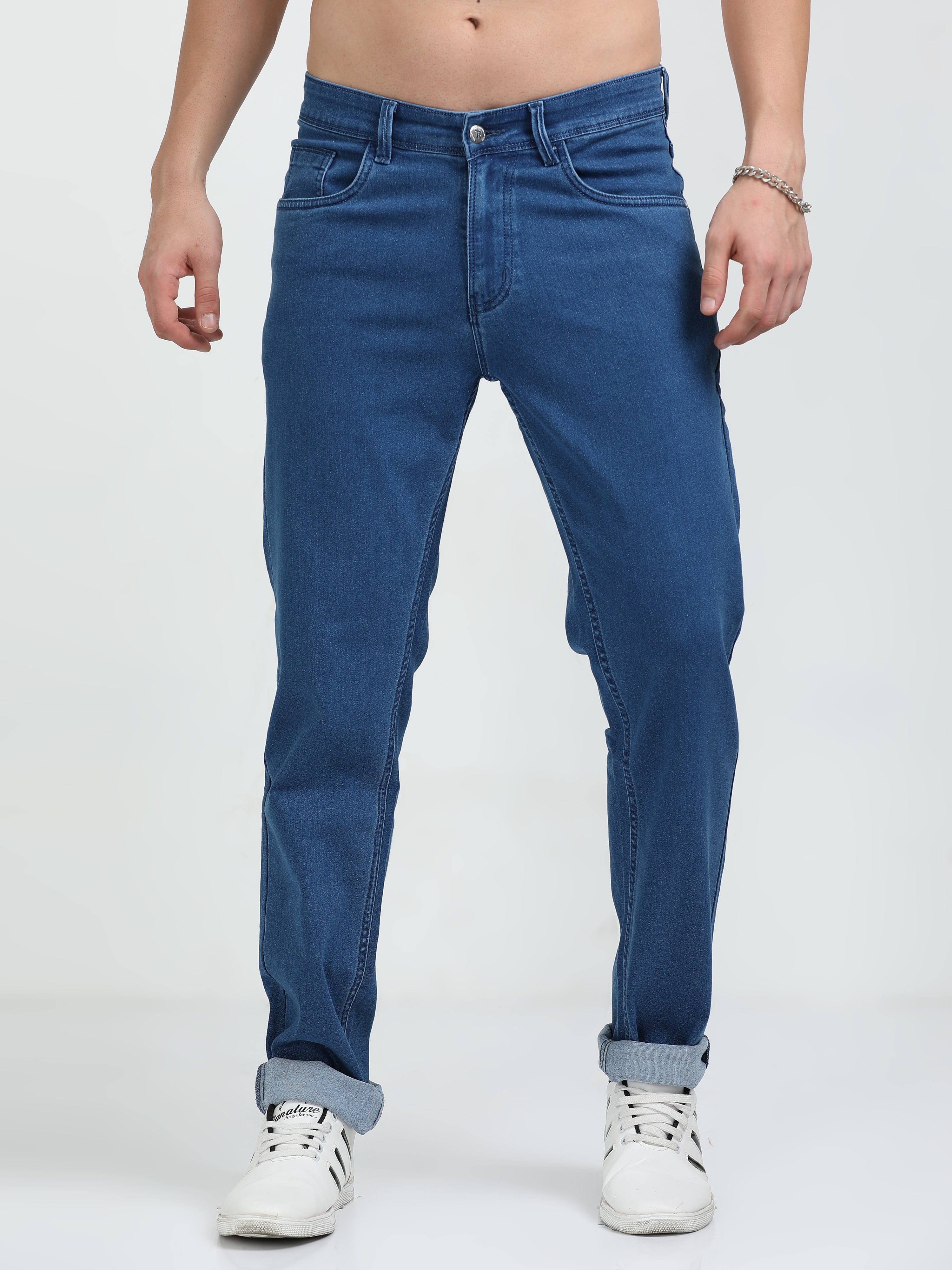 Celestial Blue Men's Slim Regular-Fit Jeans