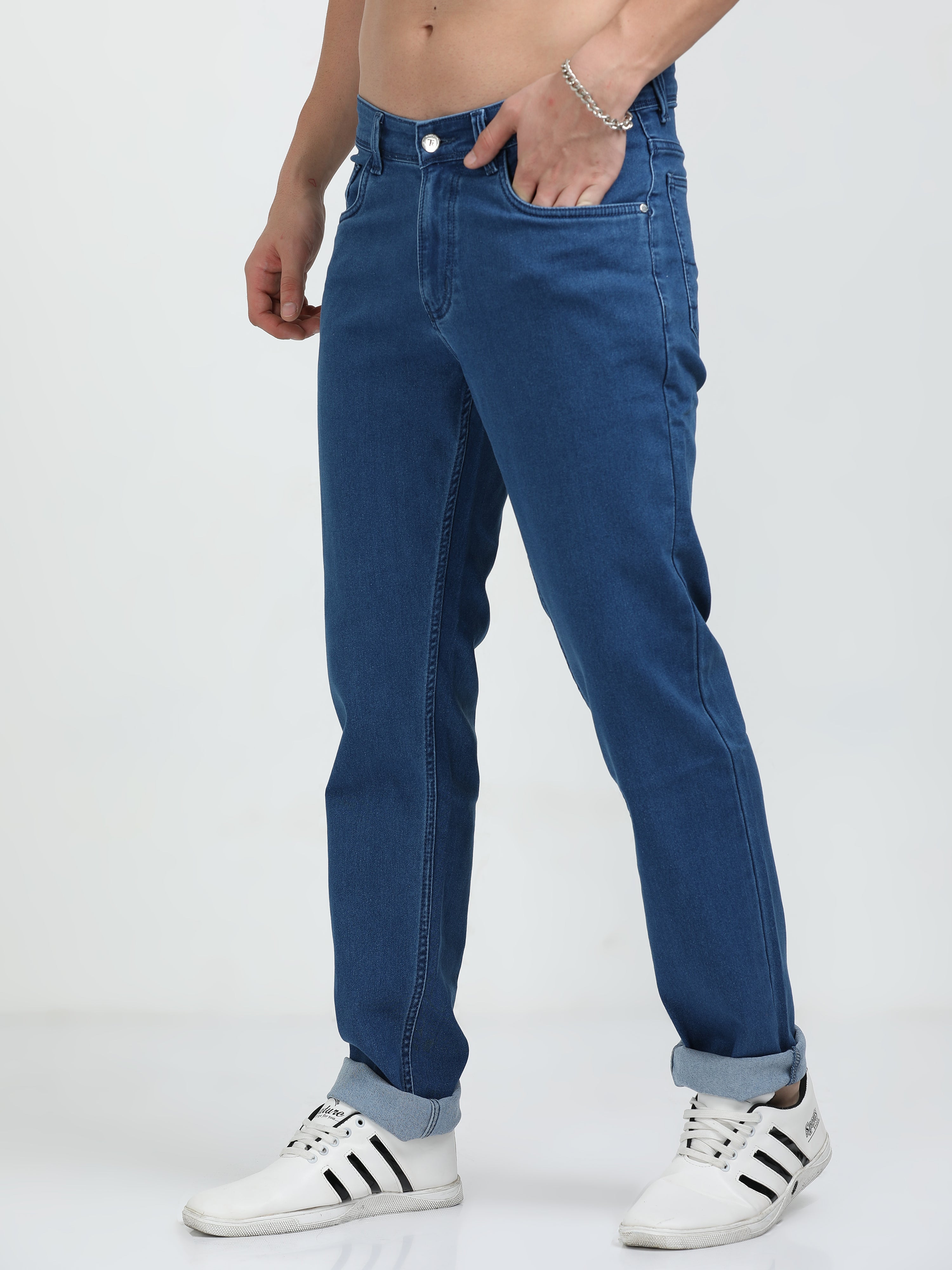 Celestial Blue Men's Slim Regular-Fit Jeans