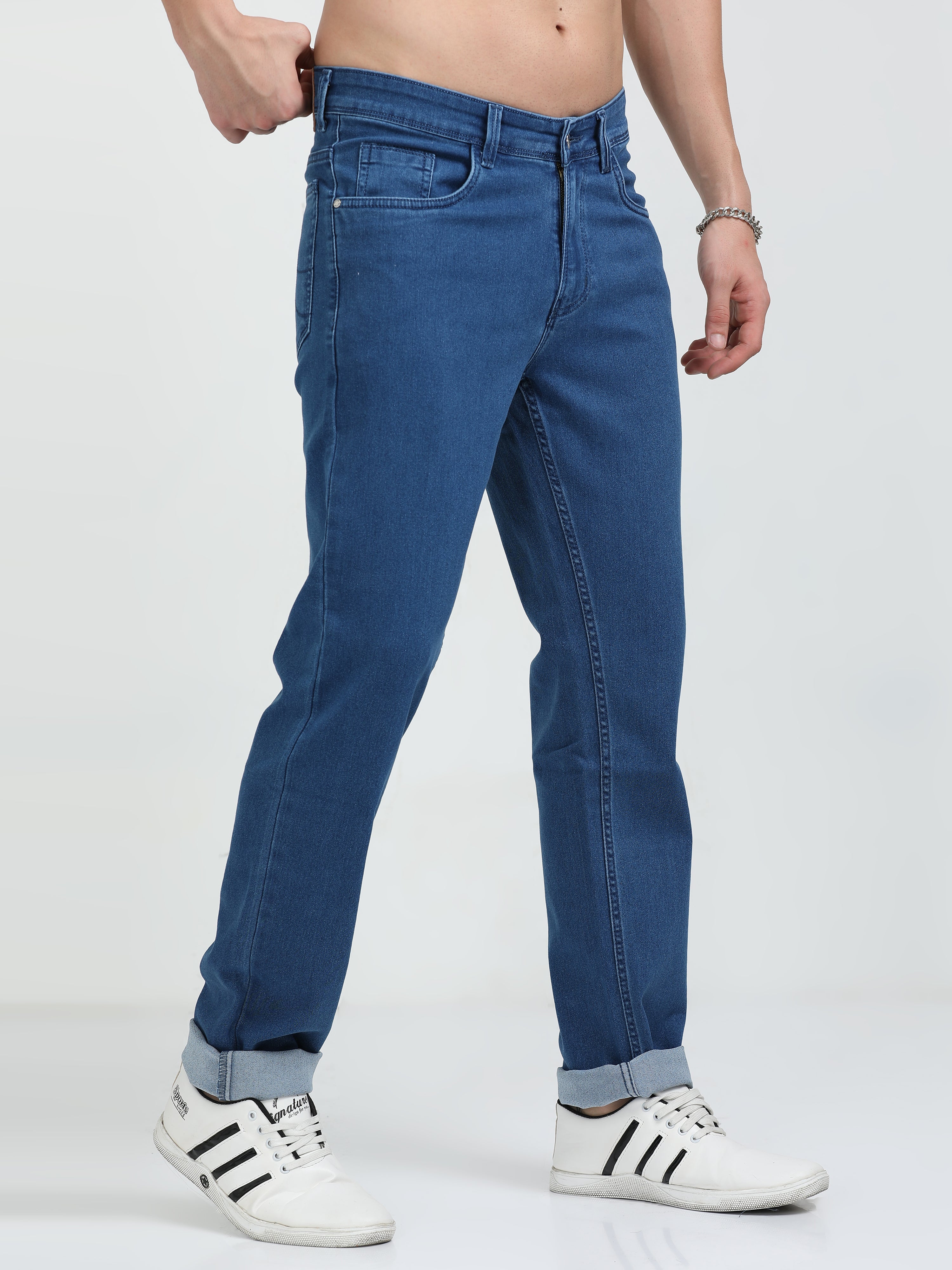 Celestial Blue Men's Slim Regular-Fit Jeans