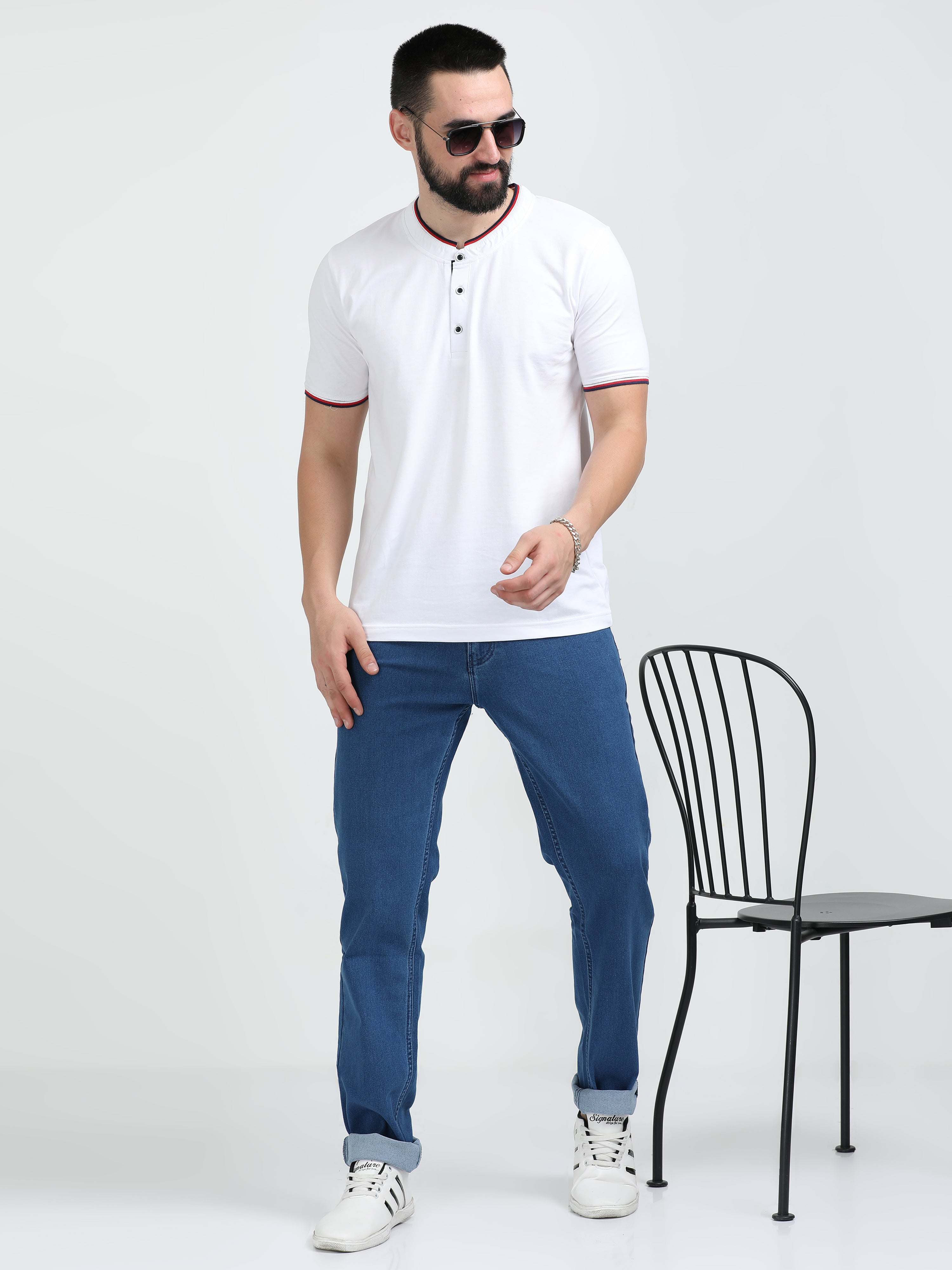 Celestial Blue Men's Slim Regular-Fit Jeans
