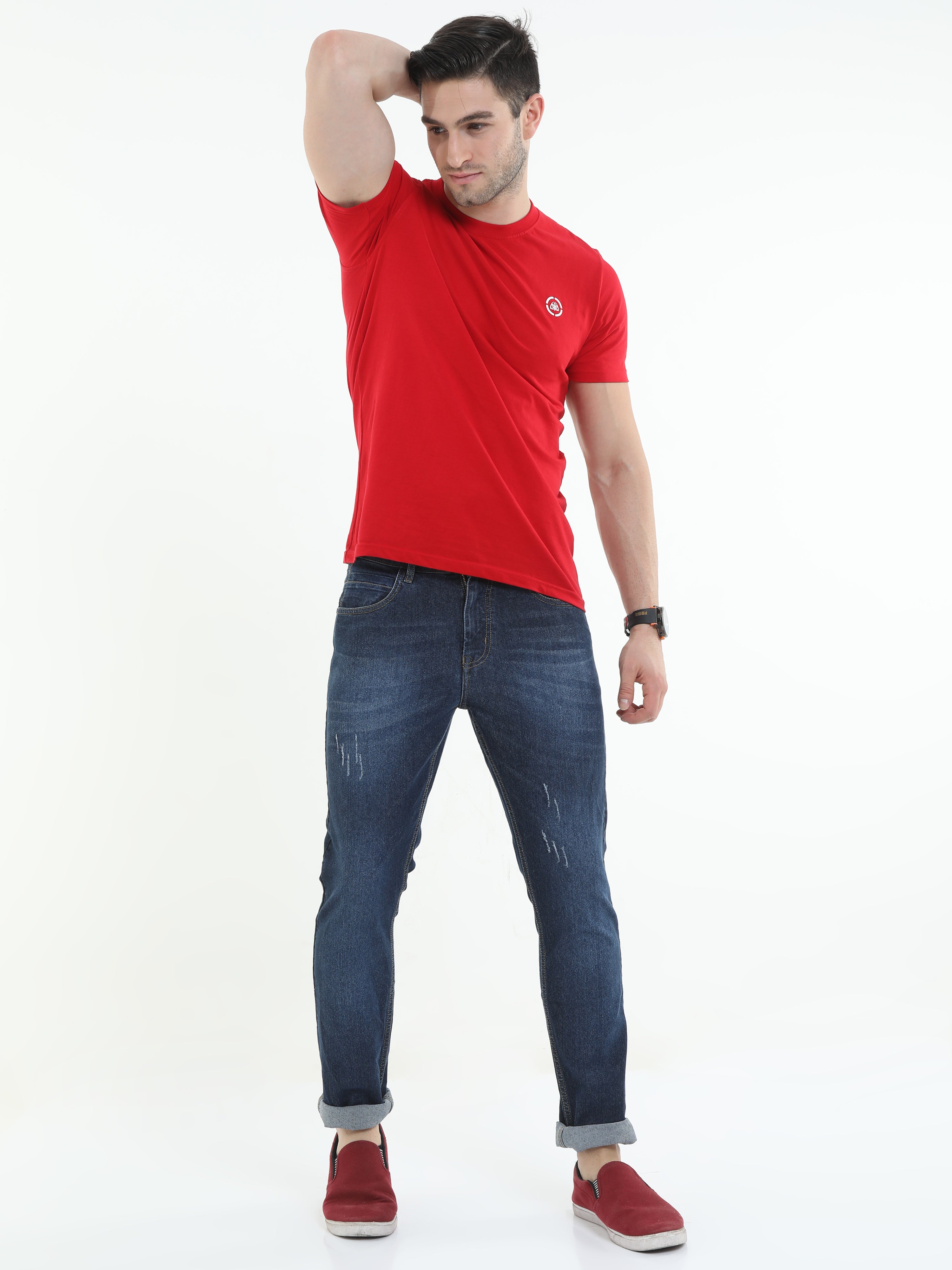Men Slim Fit Blue Jeans