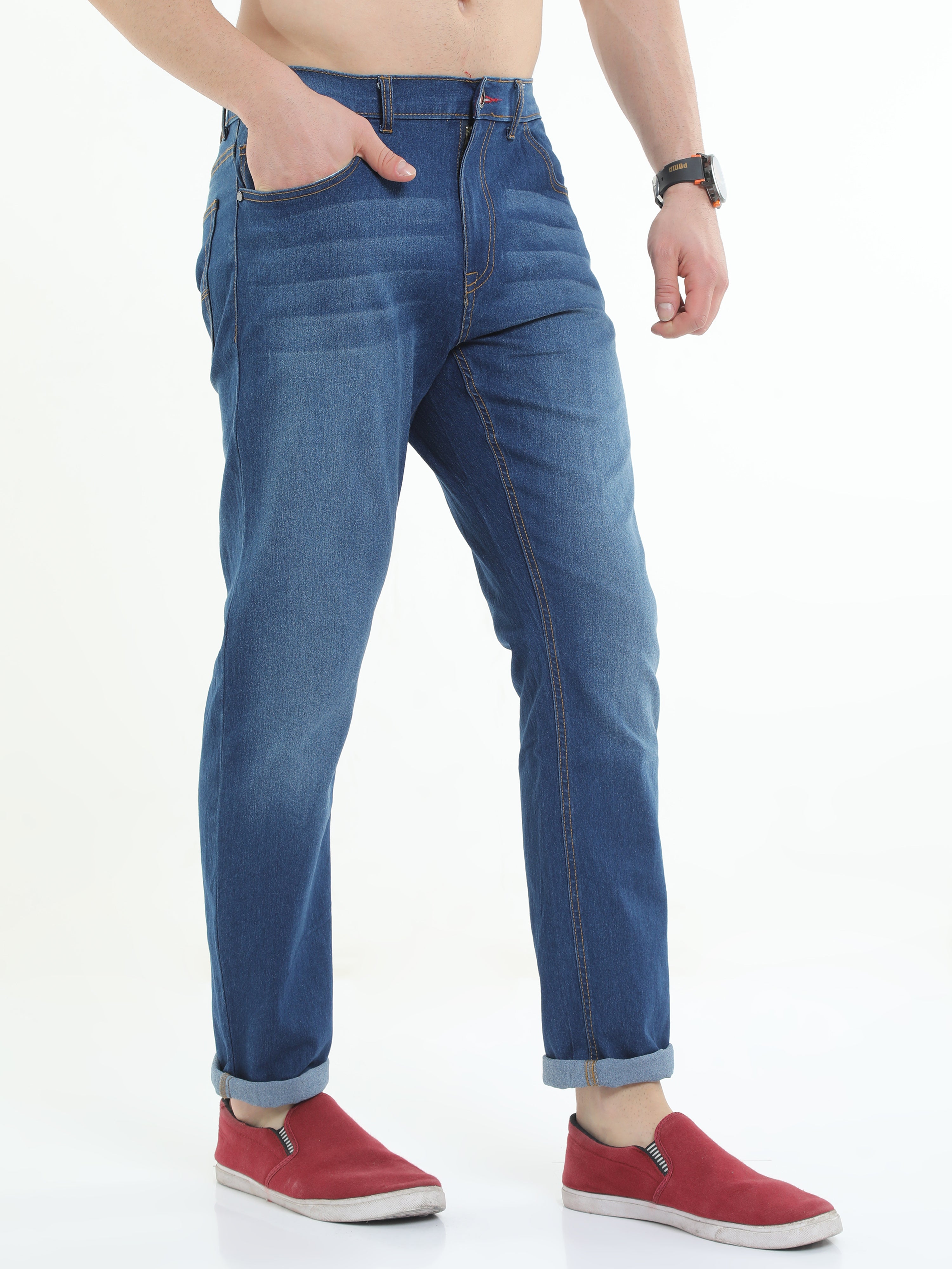 Men Regular Fit Straight Jeans