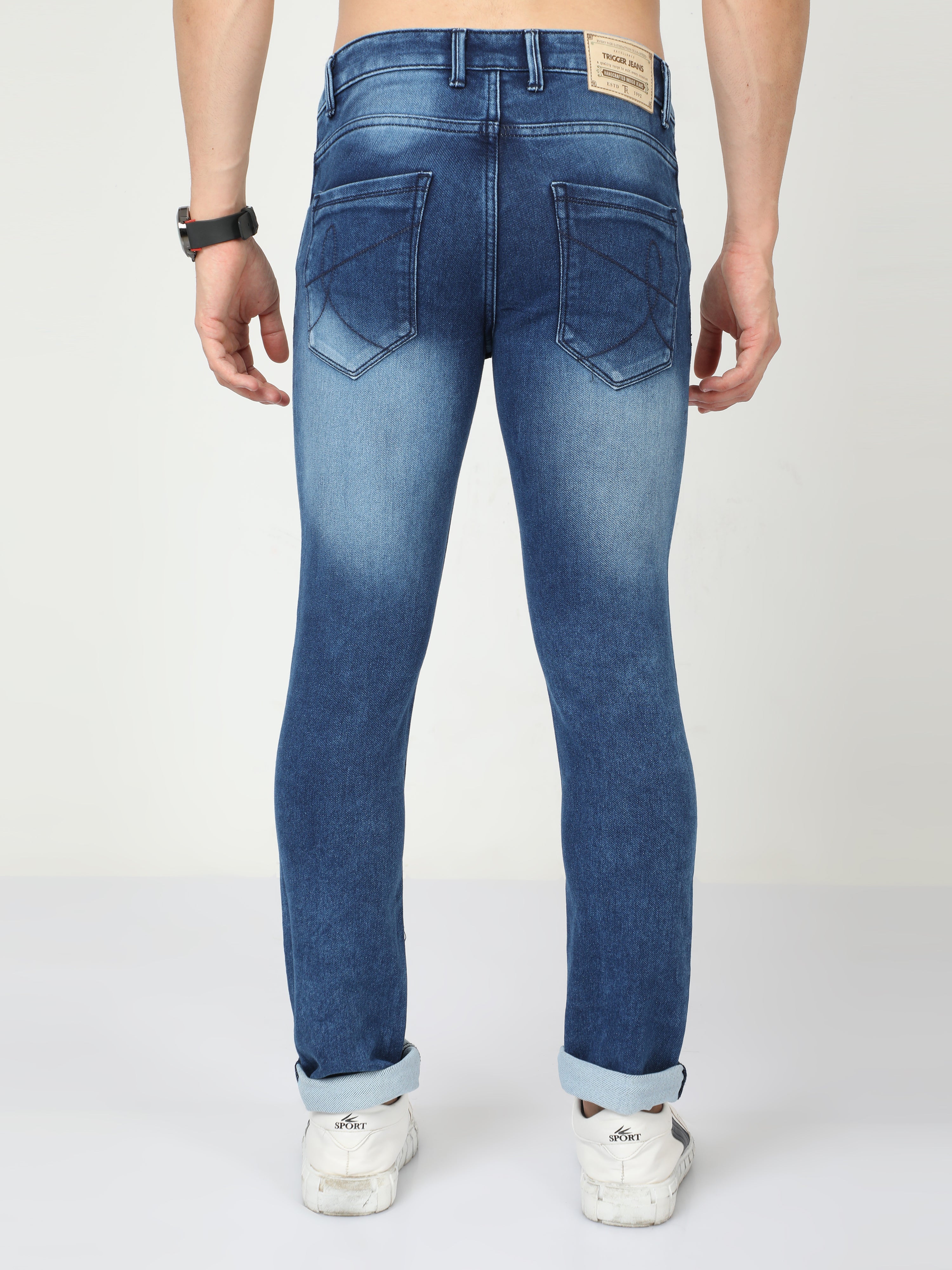 Marble Blue Men Slim Fit Jeans