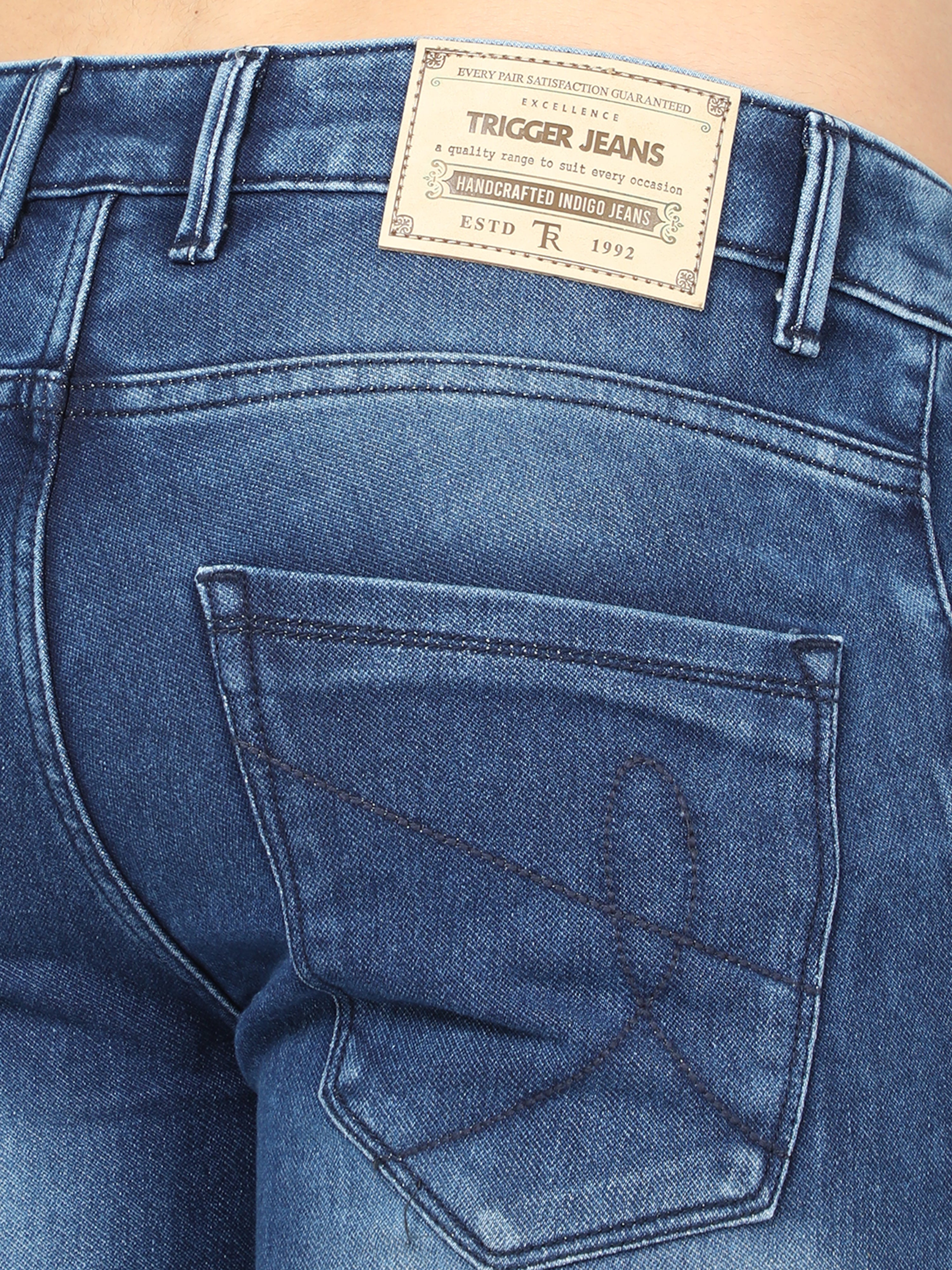 Marble Blue Men Slim Fit Jeans