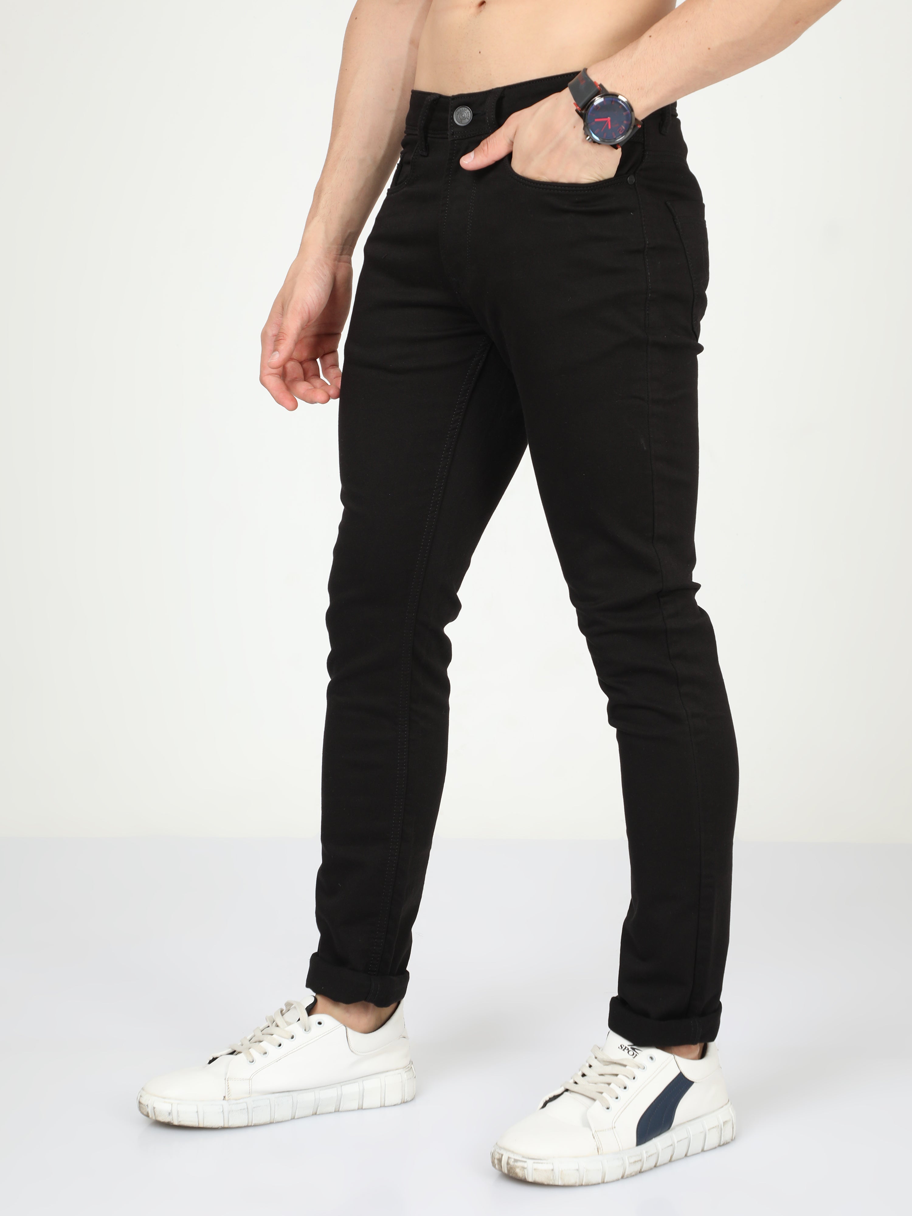 Black Olive Men Slim Fit Jeans