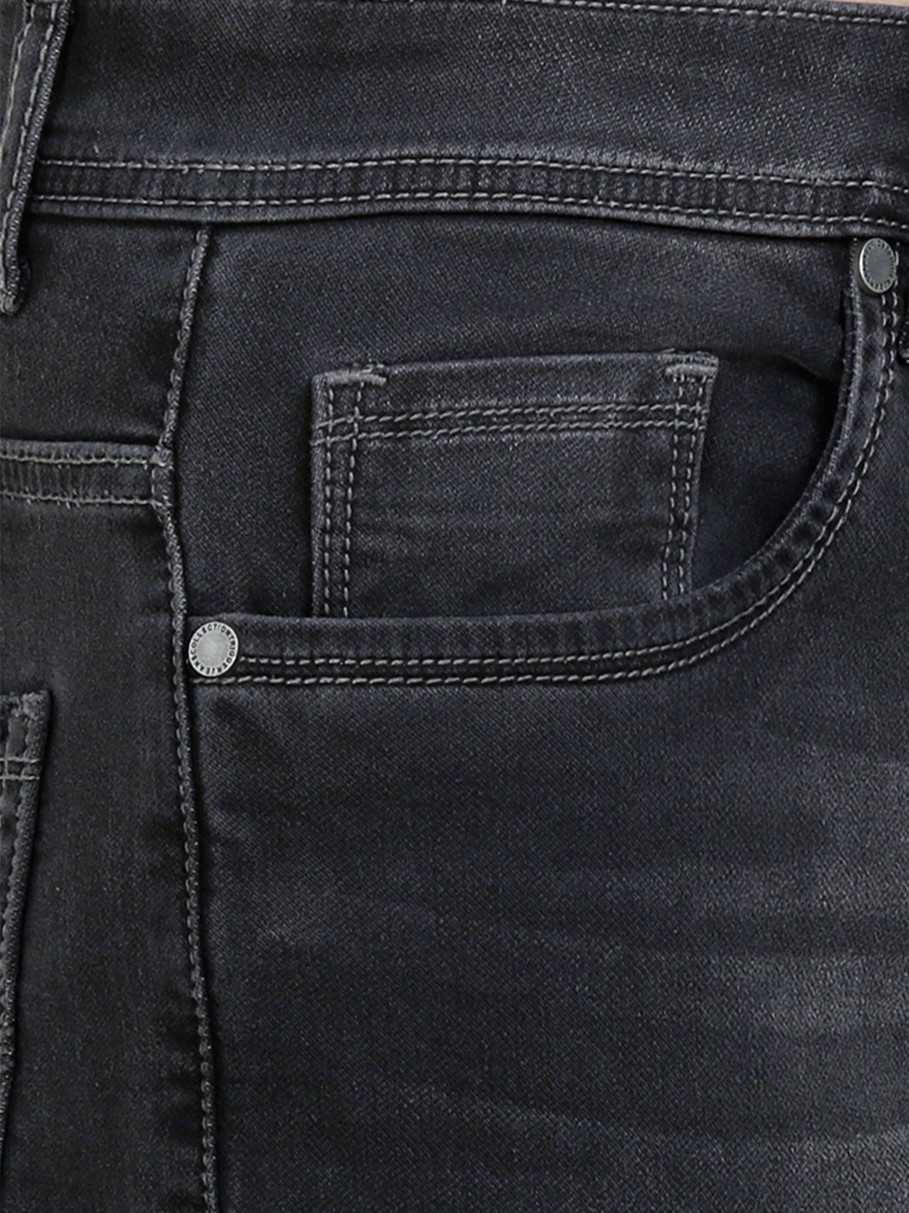 Men Slim Fit Enzyme Black Grey Jeans