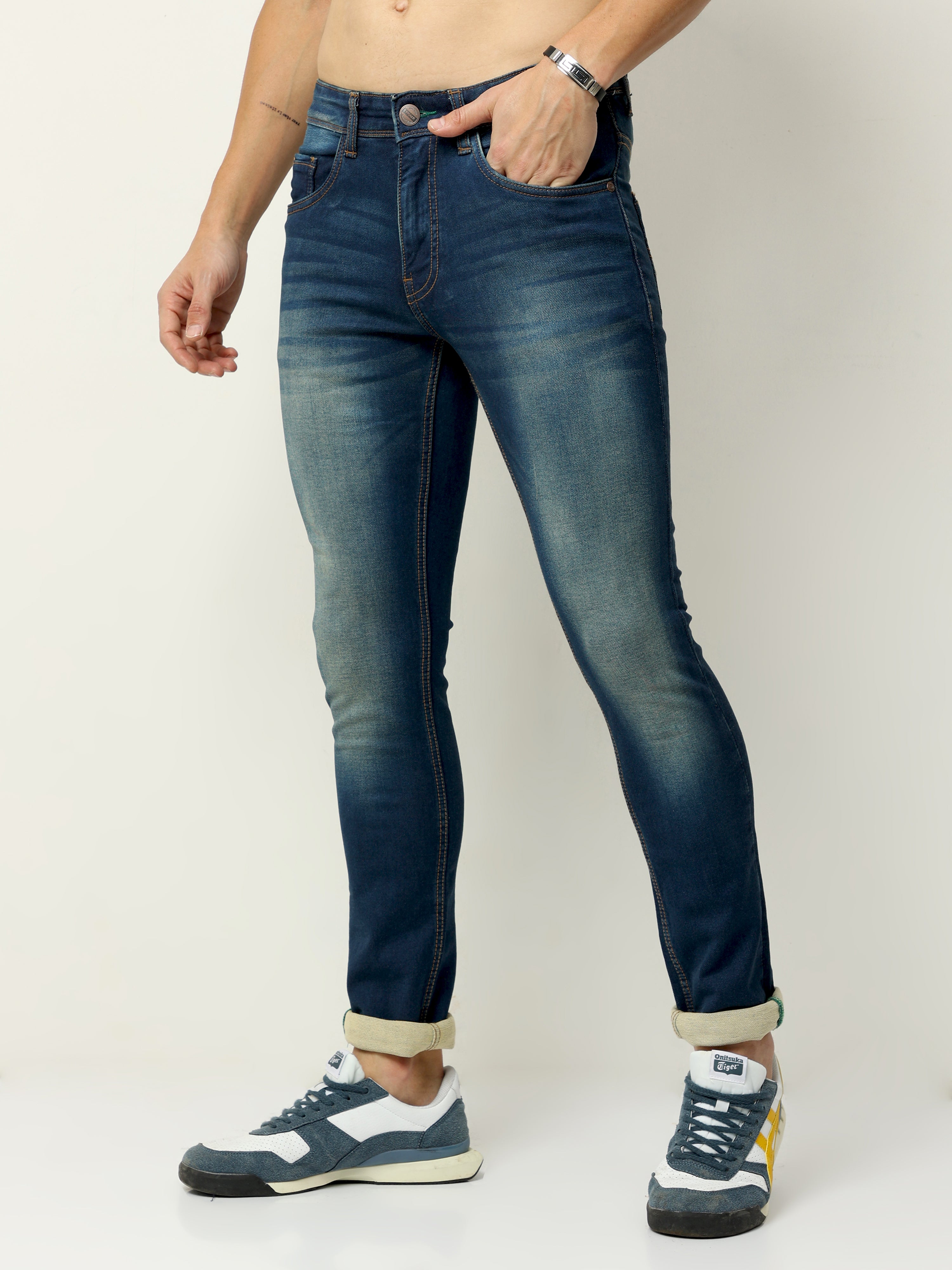 Men Skinny Fit Blue Jean