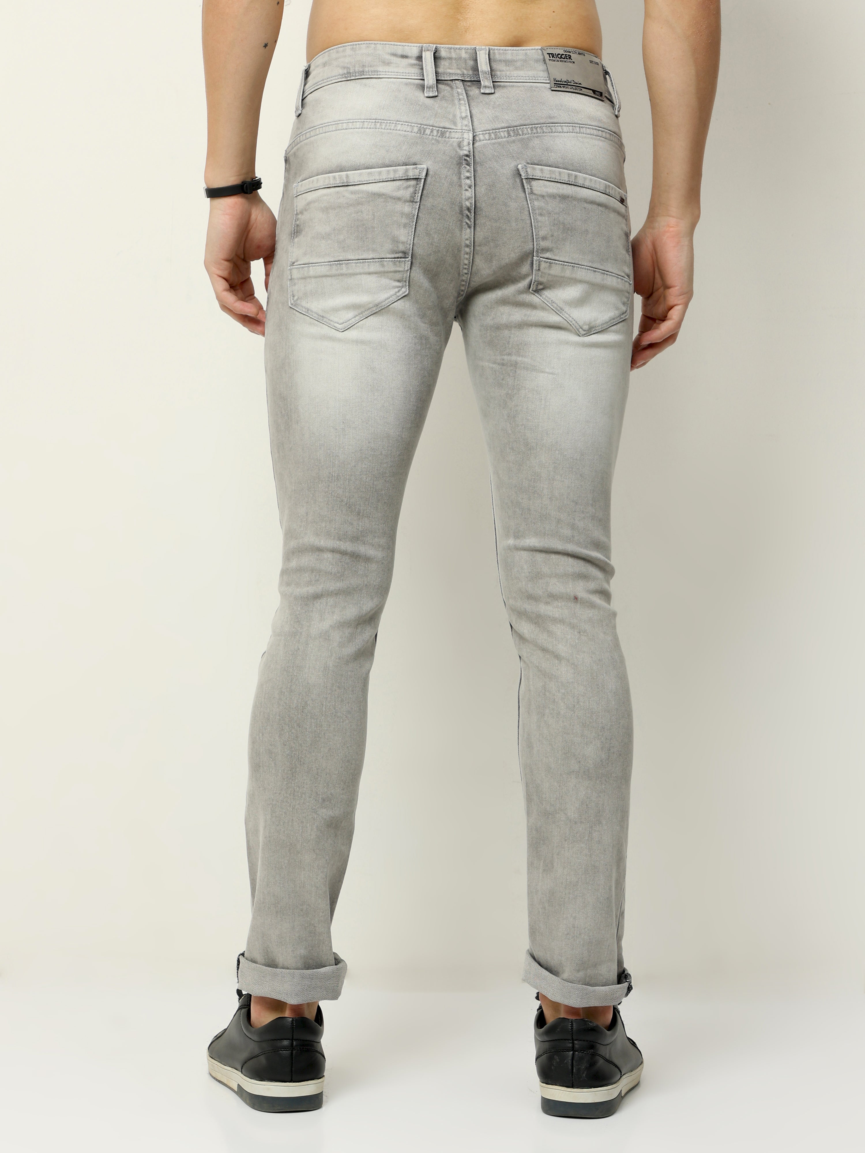 Men Slim Fit Cloudy Grey Jean