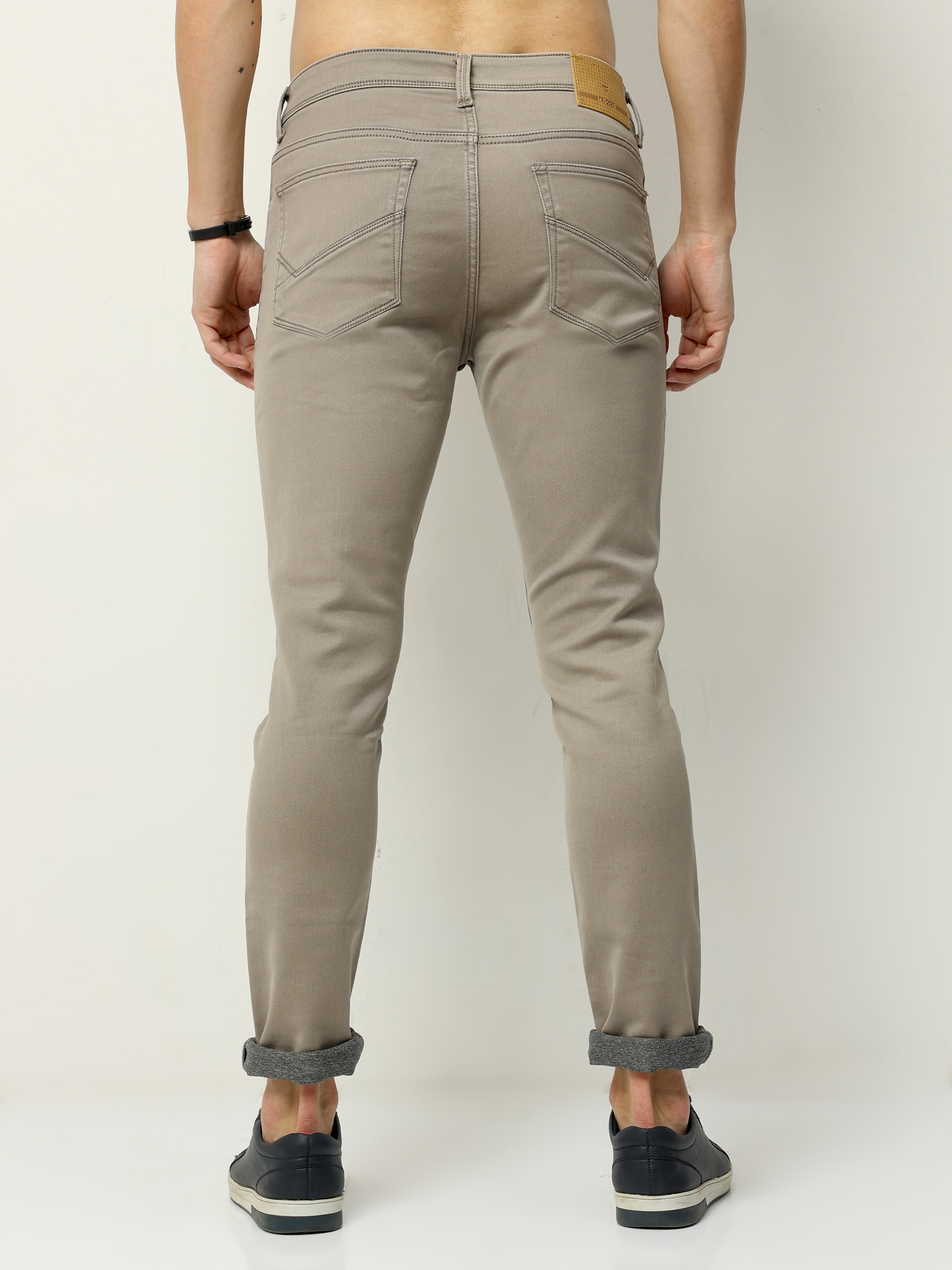 Men Slim Fit Jeans Chocolate