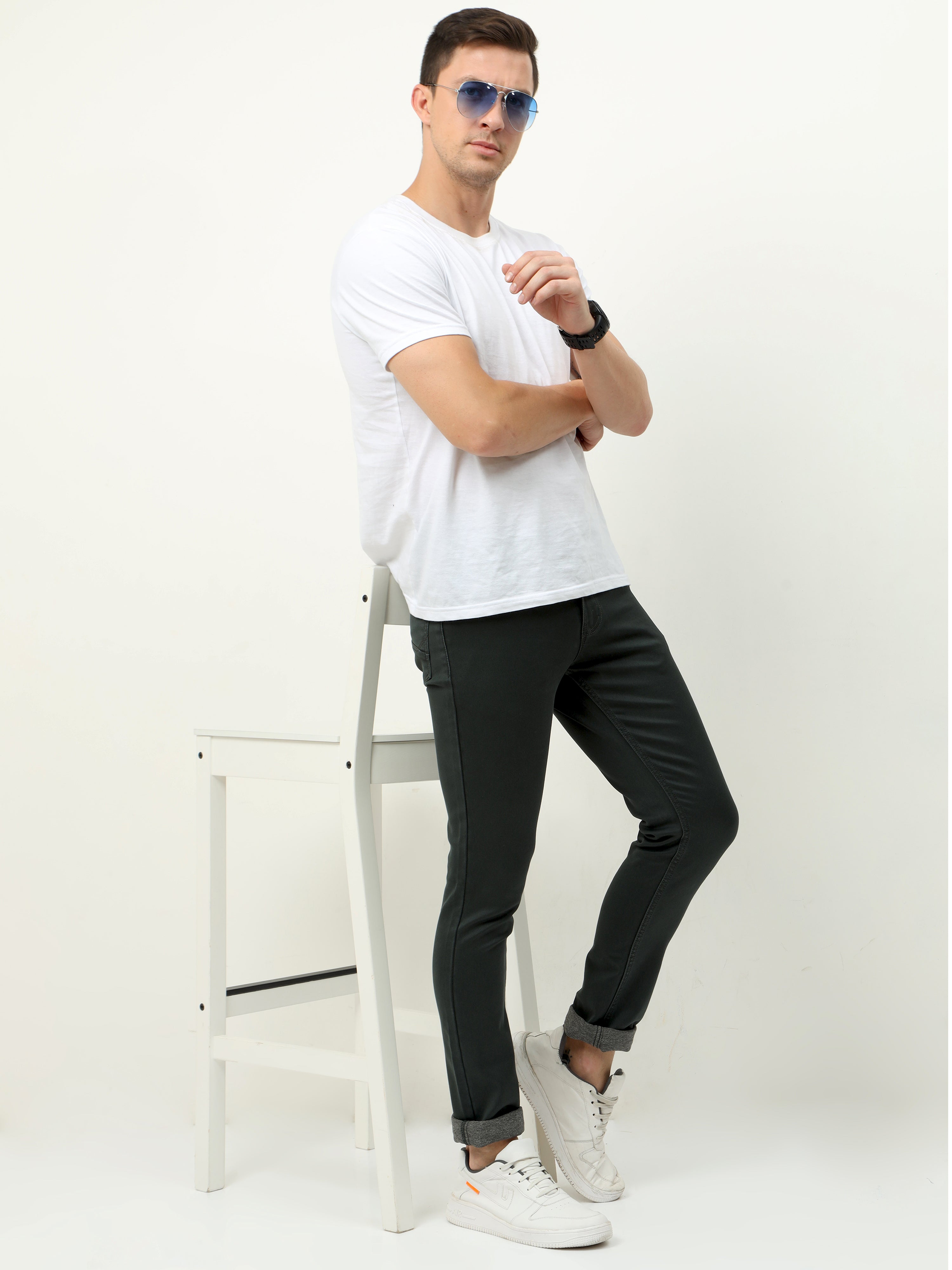 Seaweed Military Men Slim-Fit Jeans