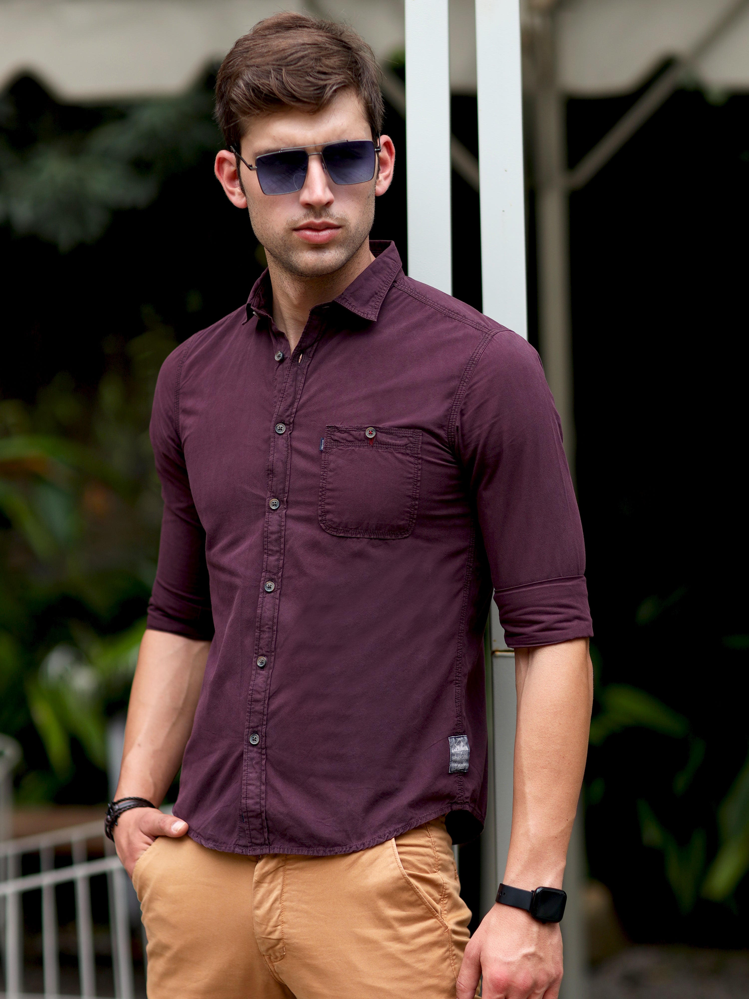  Solid Brick Red Full Sleeves