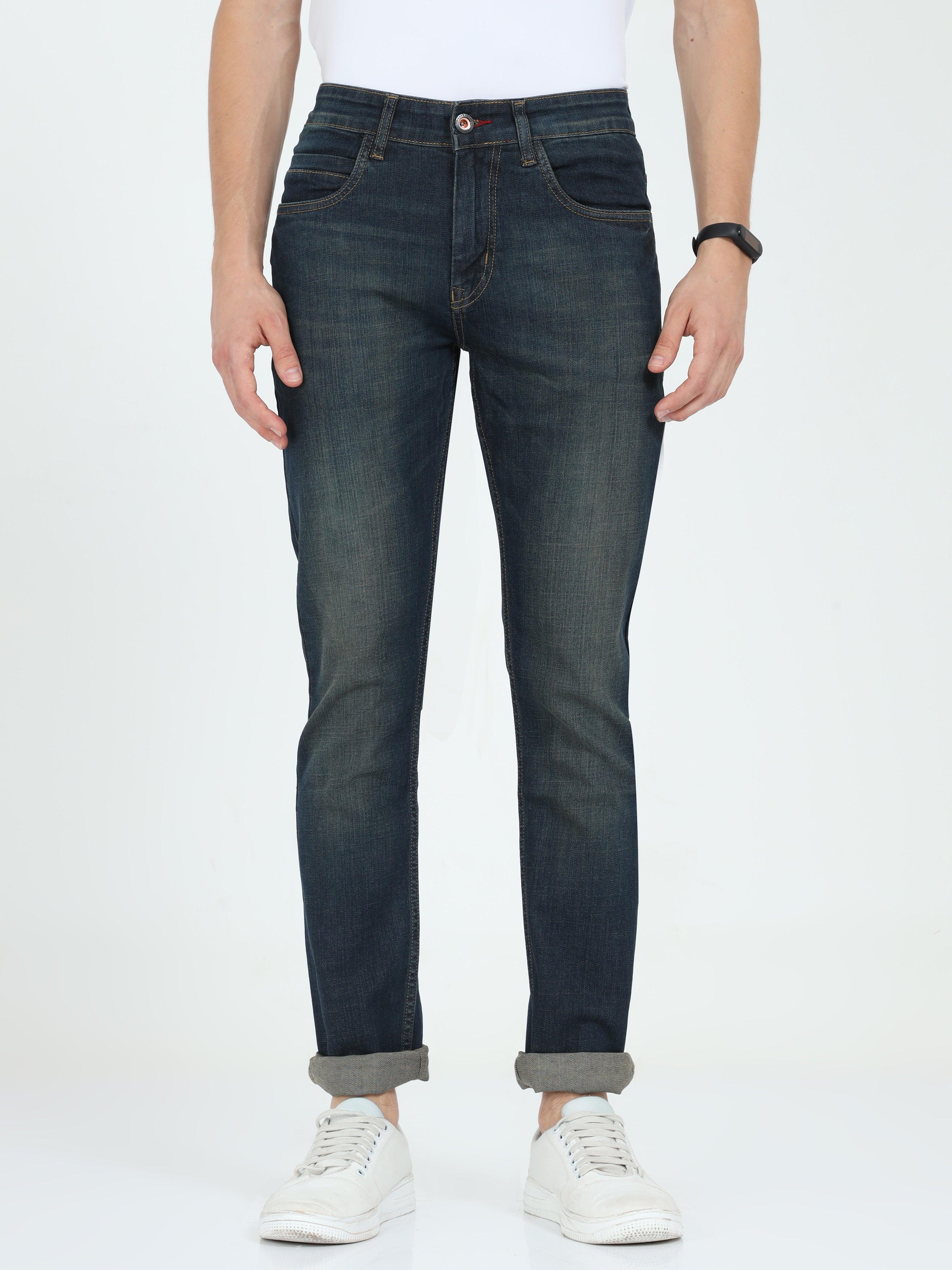 Men Slim Fit Jeans Shadow Blue Jean