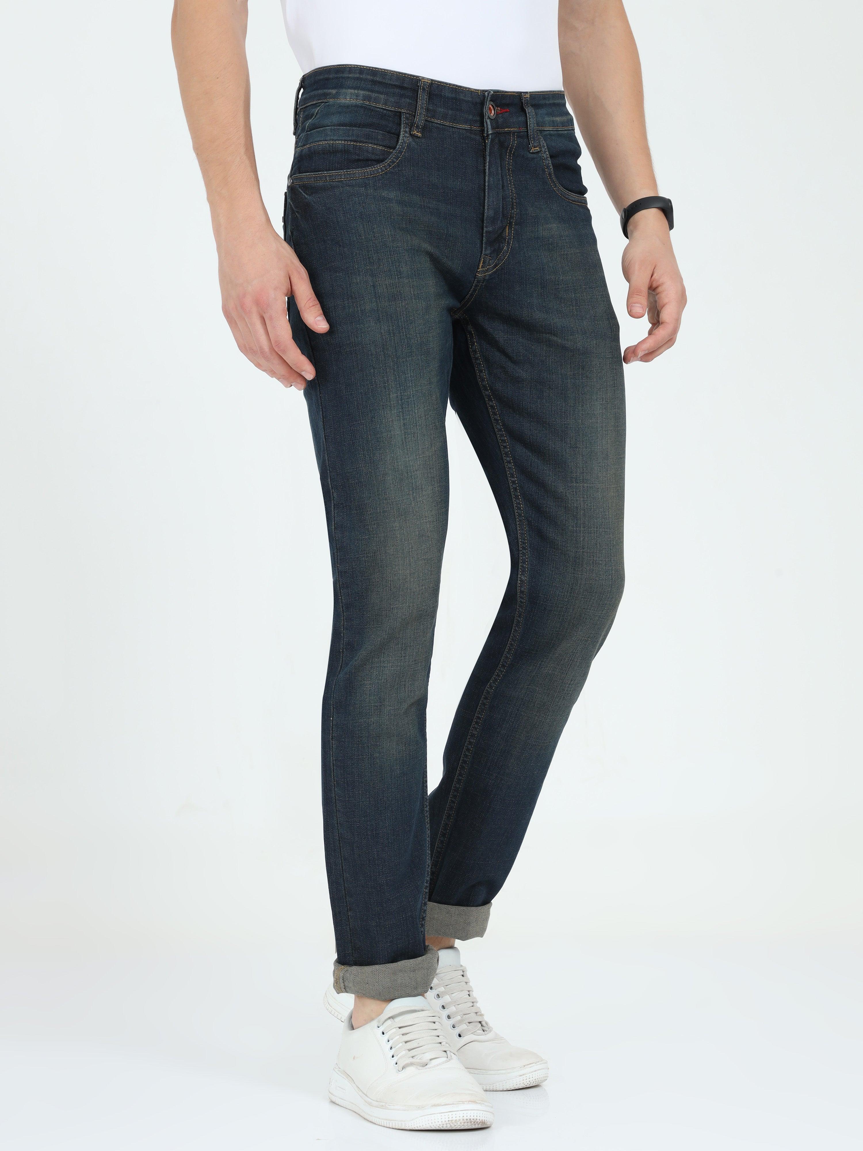 Men Slim Fit Jeans Shadow Blue Jean