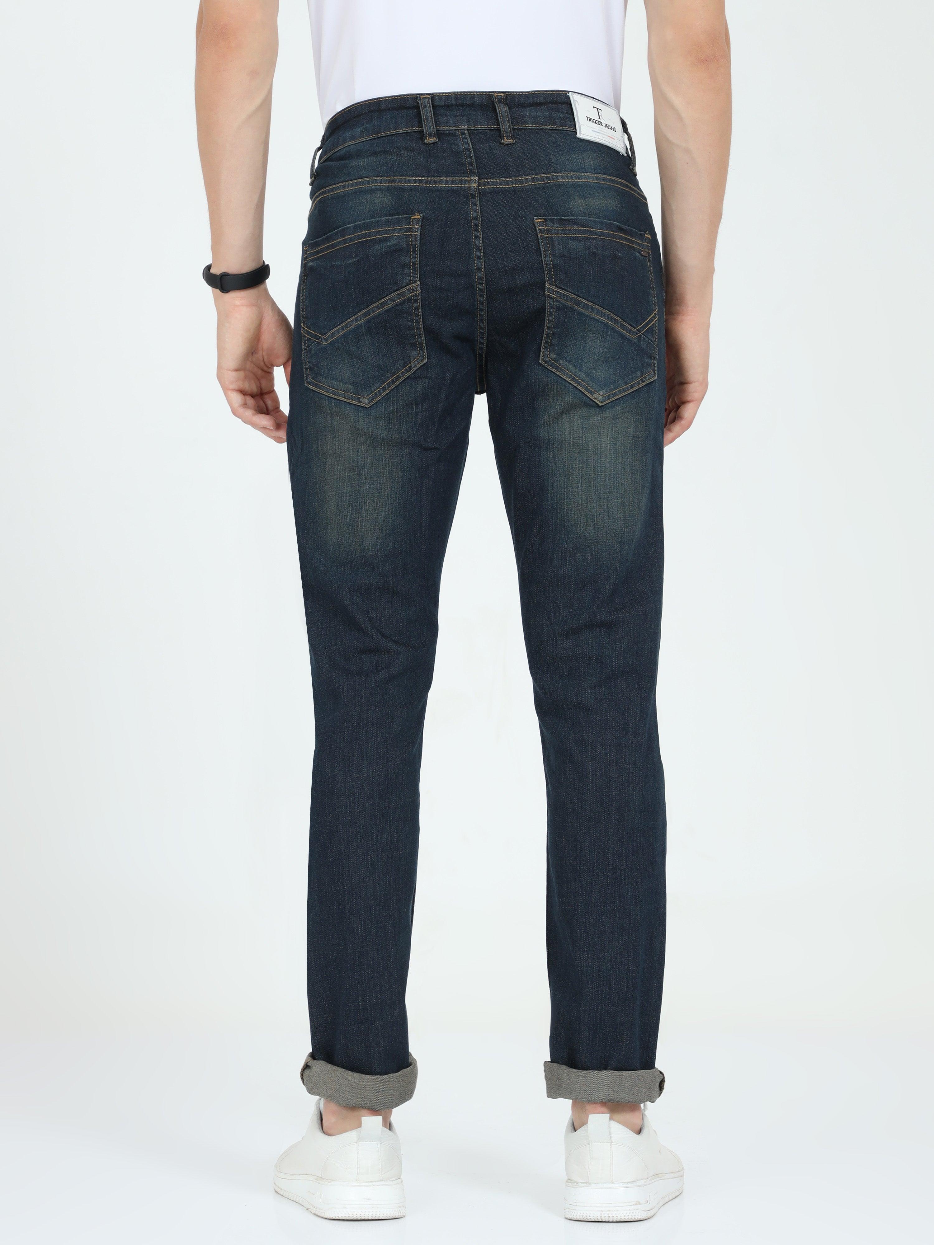 Men Slim Fit Jeans Shadow Blue Jean