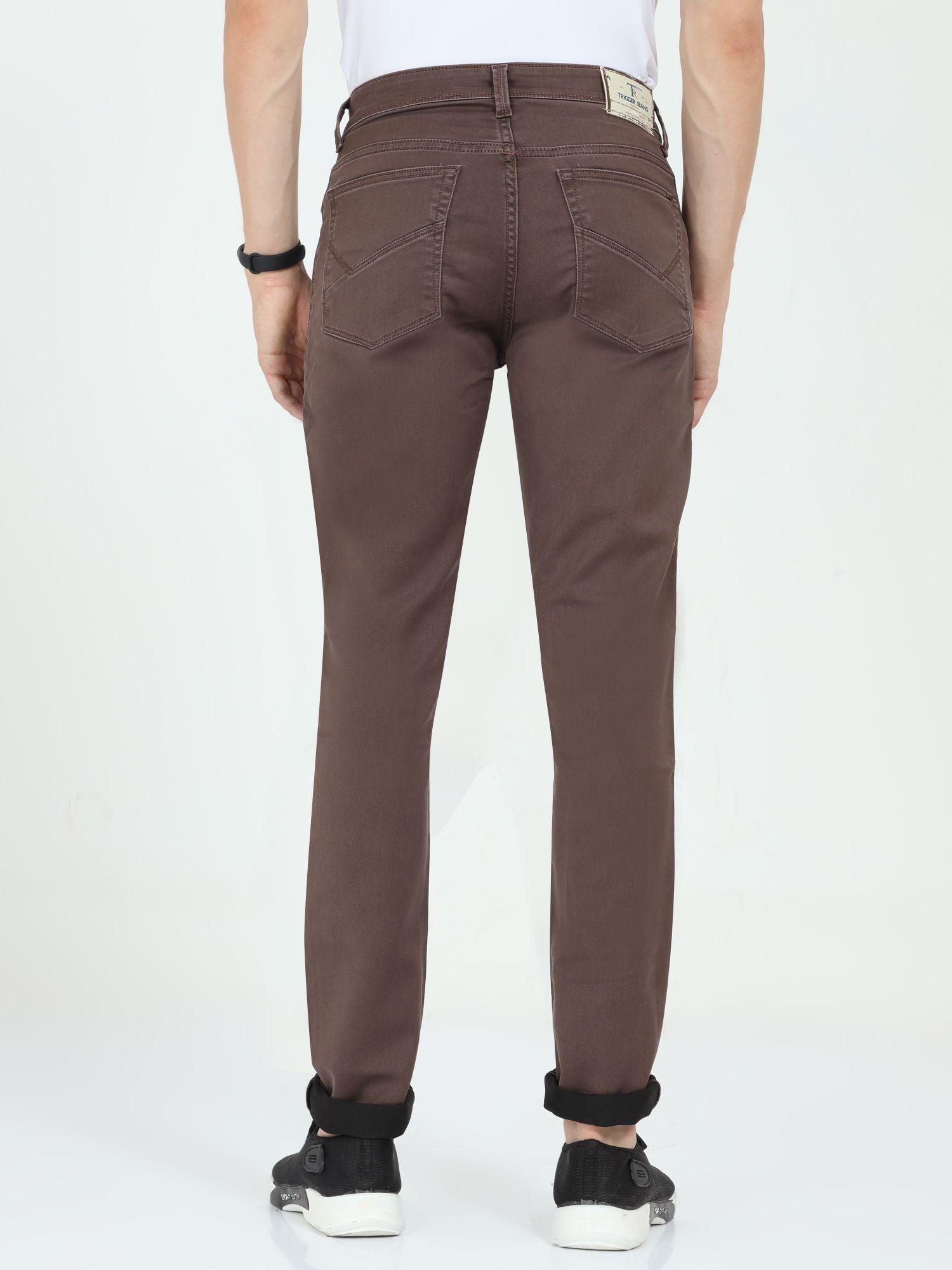 Men's Slim Fit Jeans - Brown 